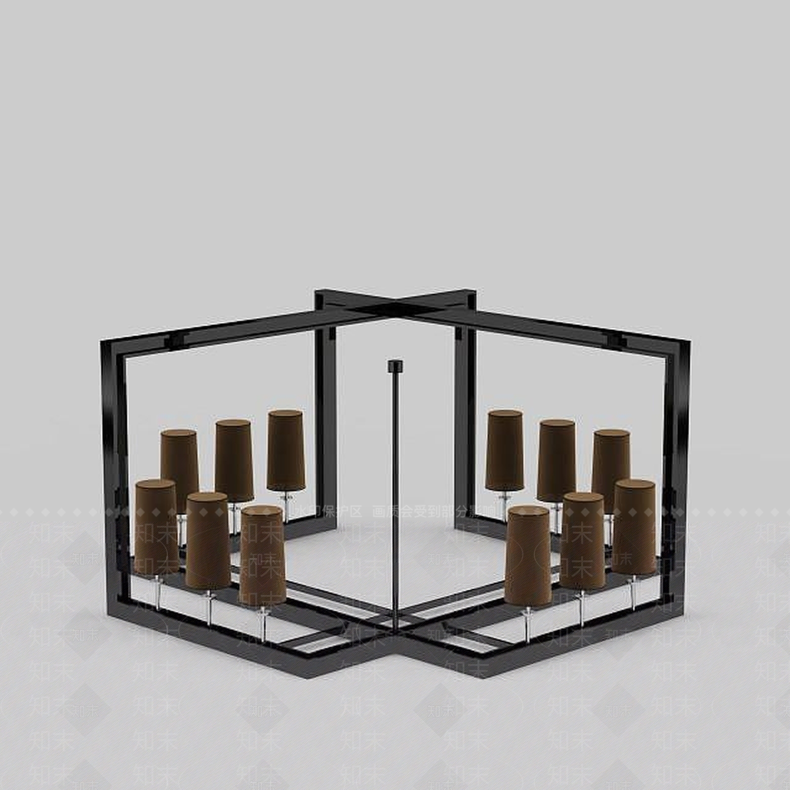 现代吊灯3D模型下载【ID:1197557500】