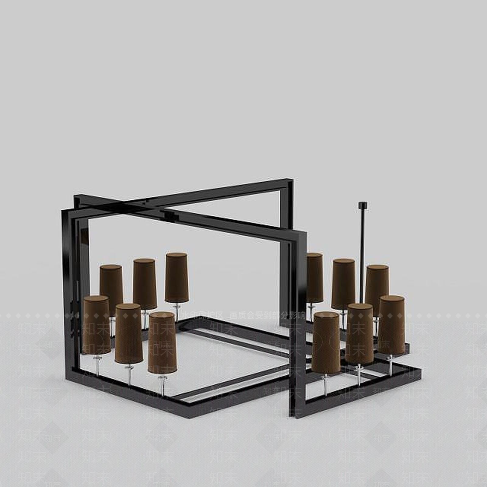 现代吊灯3D模型下载【ID:1197557500】