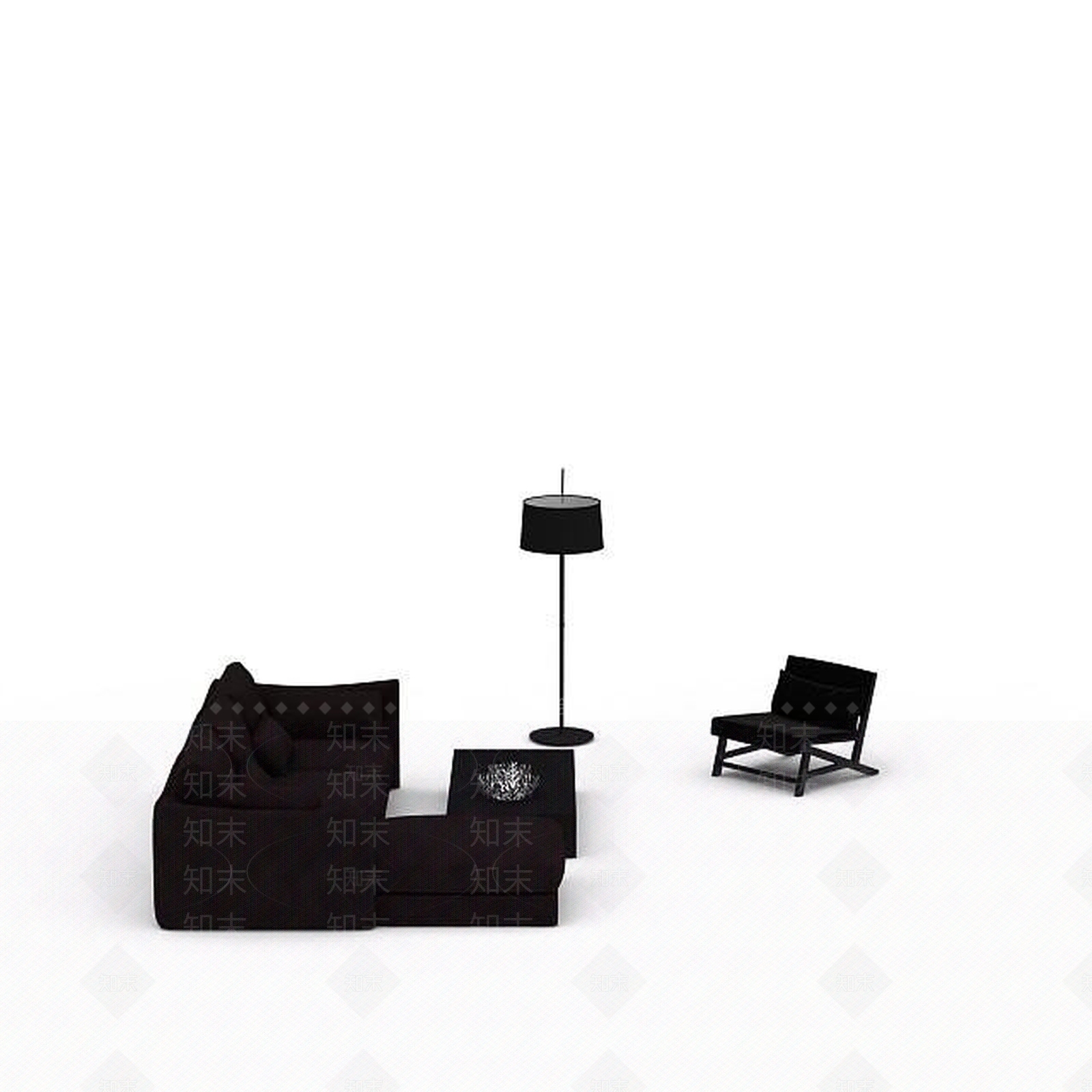 现代客厅沙发3D模型下载【ID:1197558198】
