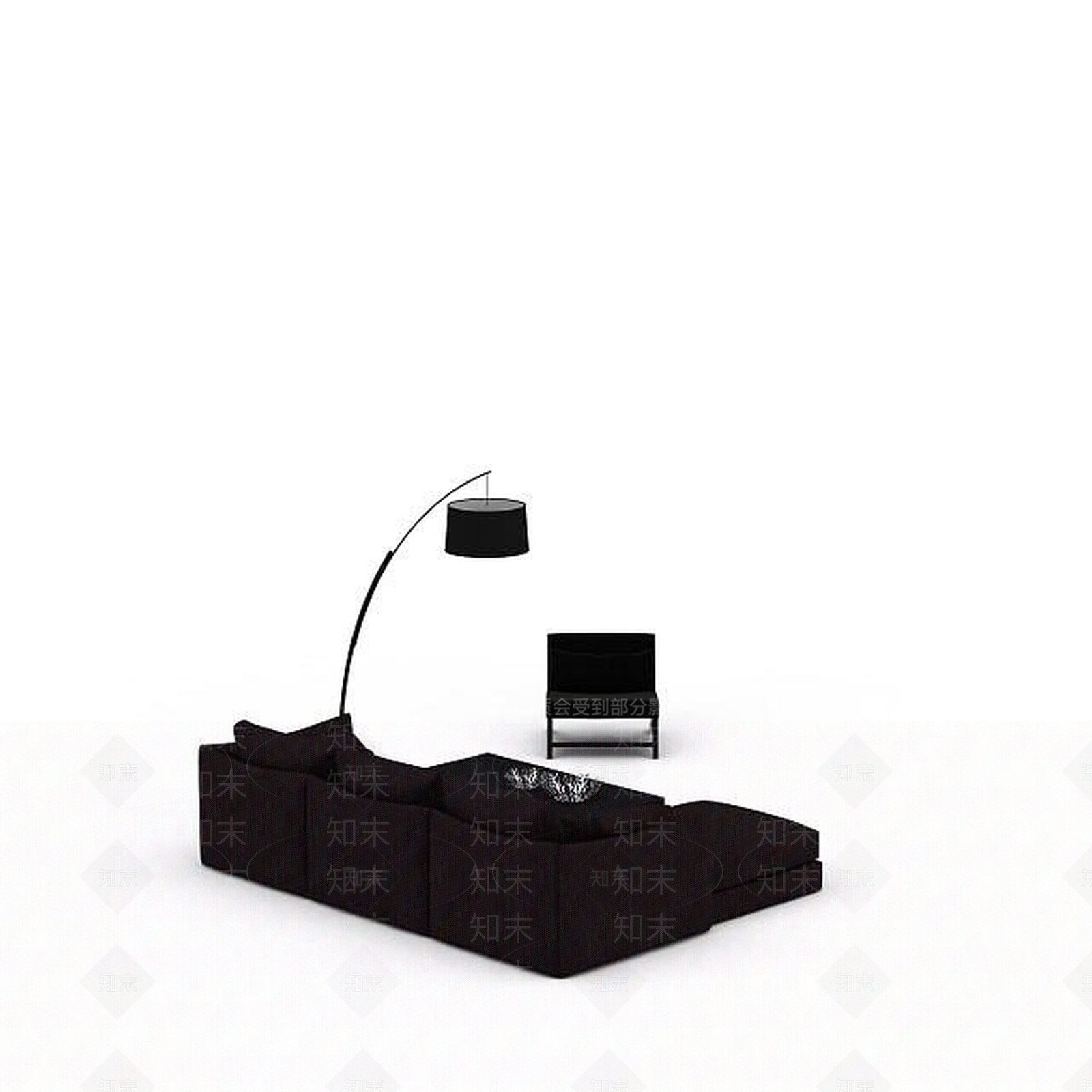 现代客厅沙发3D模型下载【ID:1197558198】