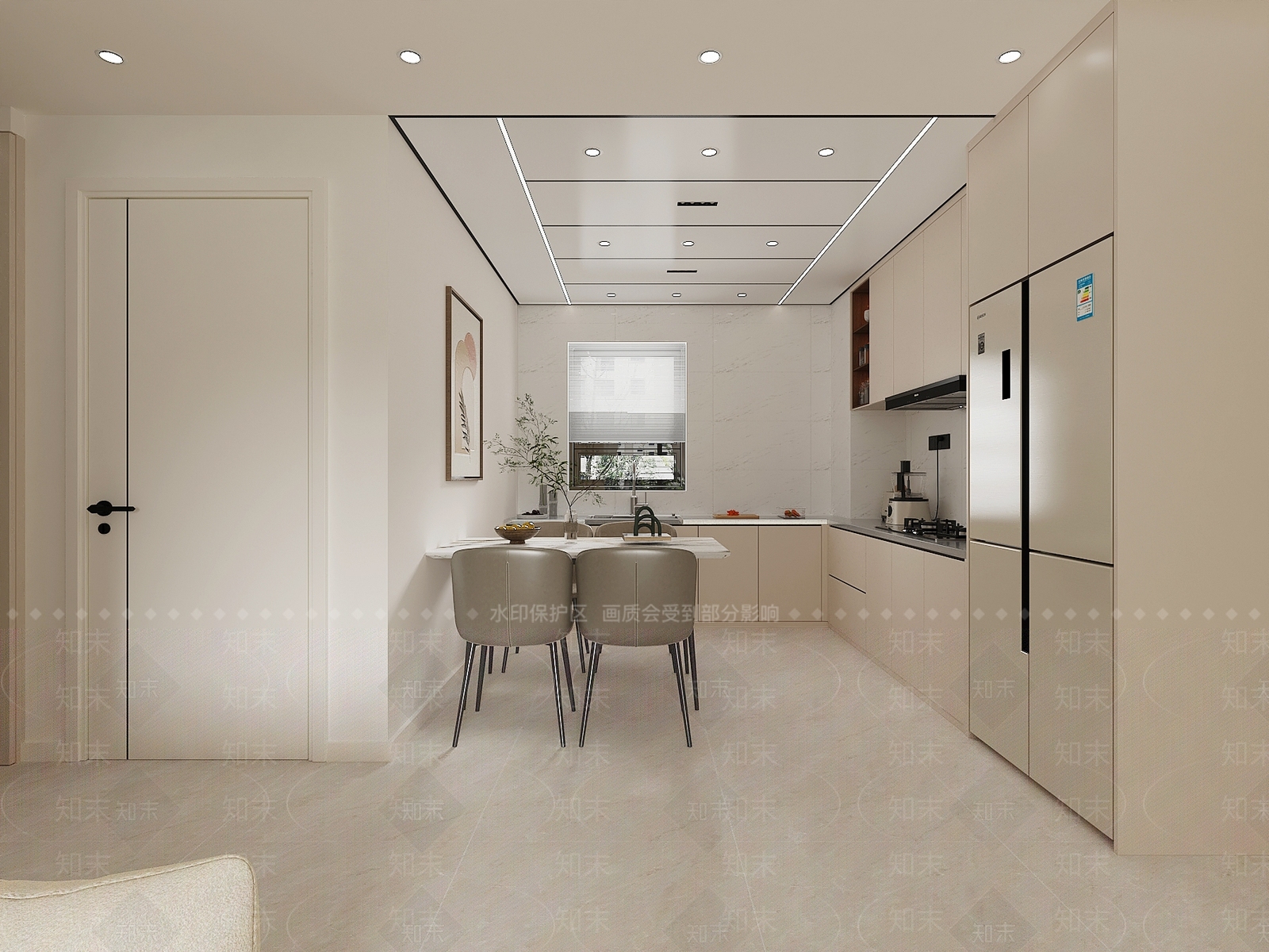 现代开放式厨房3D模型下载【ID:1197561152】