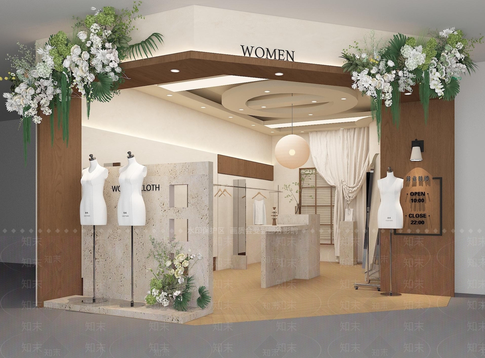 现代侘寂服装店3D模型下载【ID:1197562071】