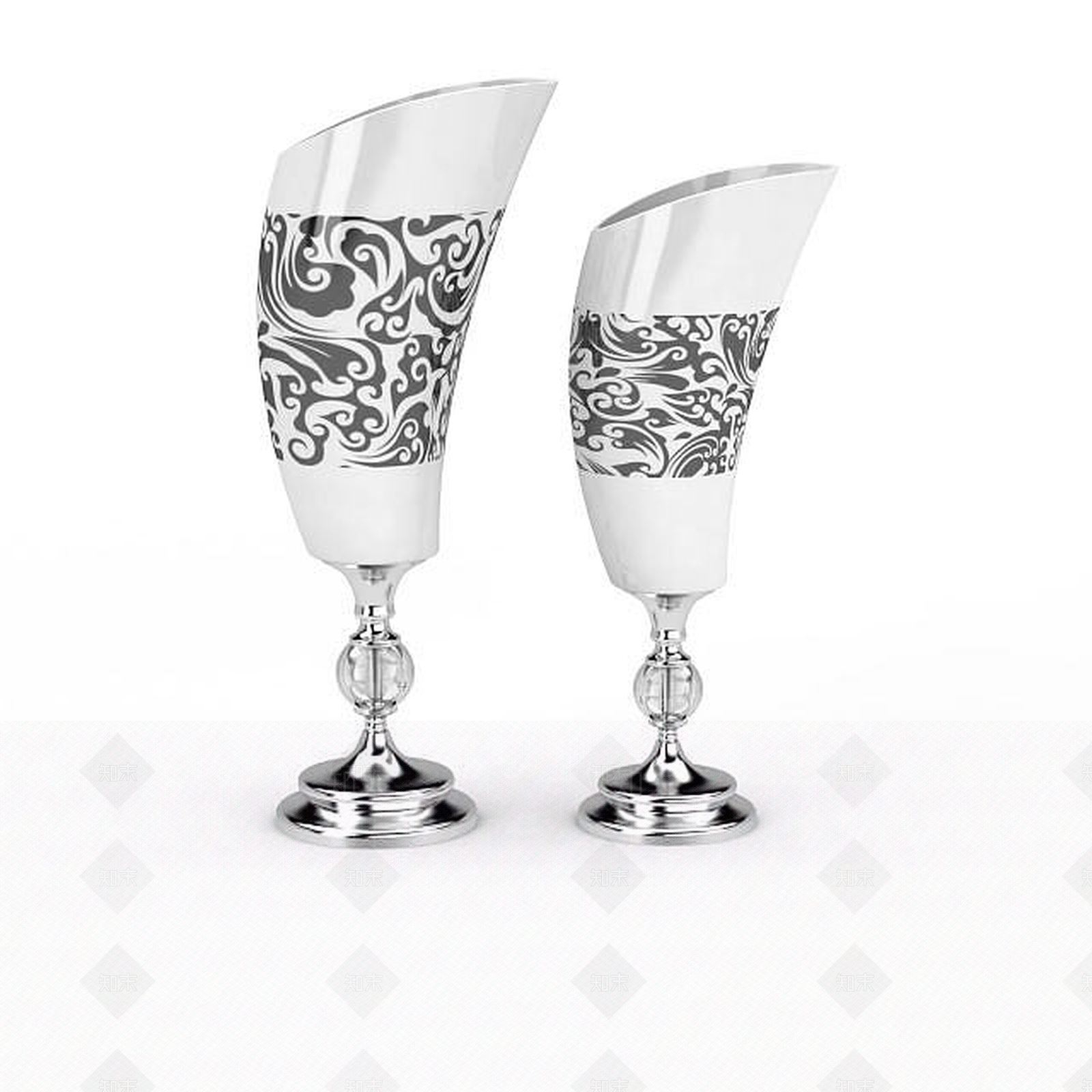 现代进口银质杯子3D模型下载【ID:1197561876】