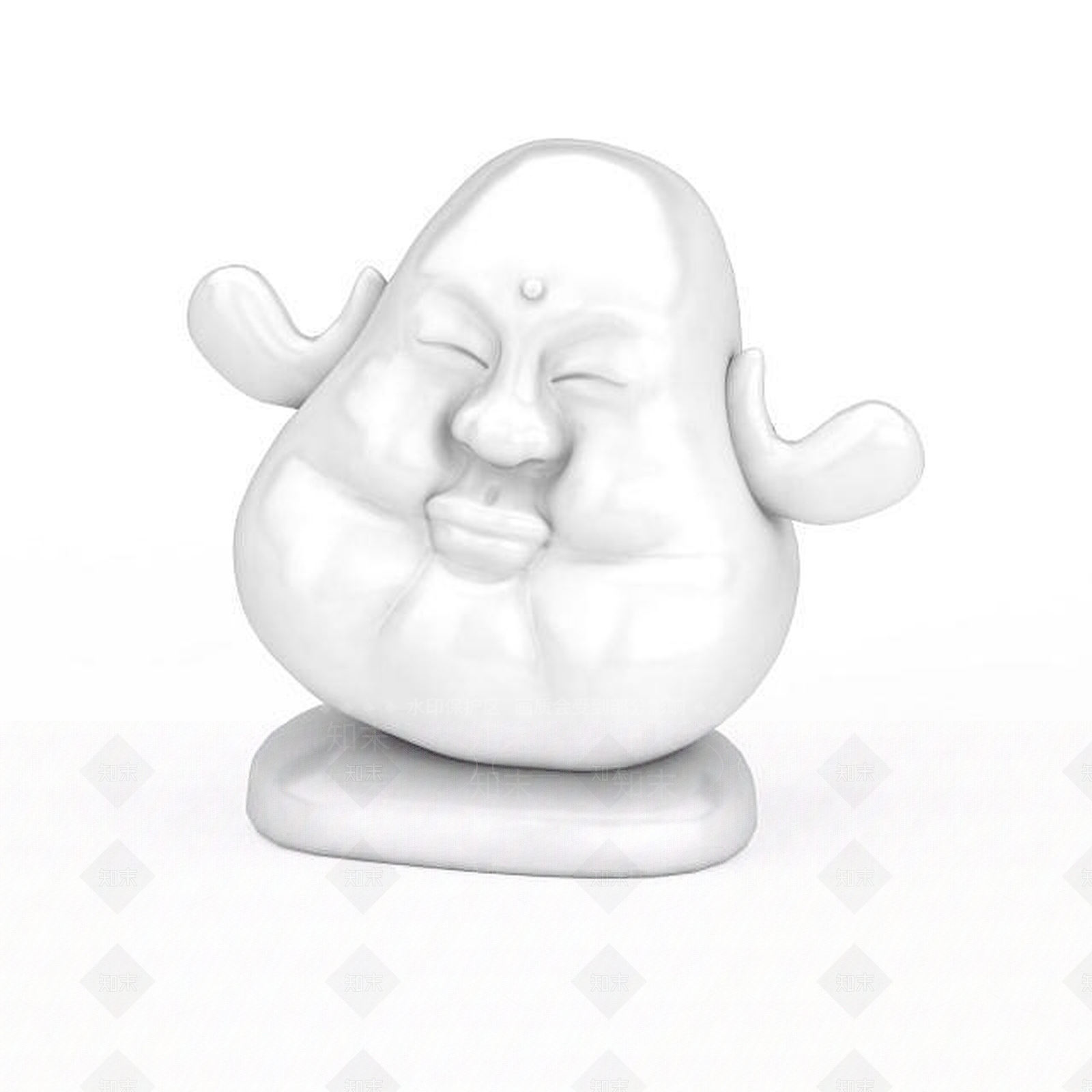 现代弥勒佛雕像3D模型下载【ID:1197562147】