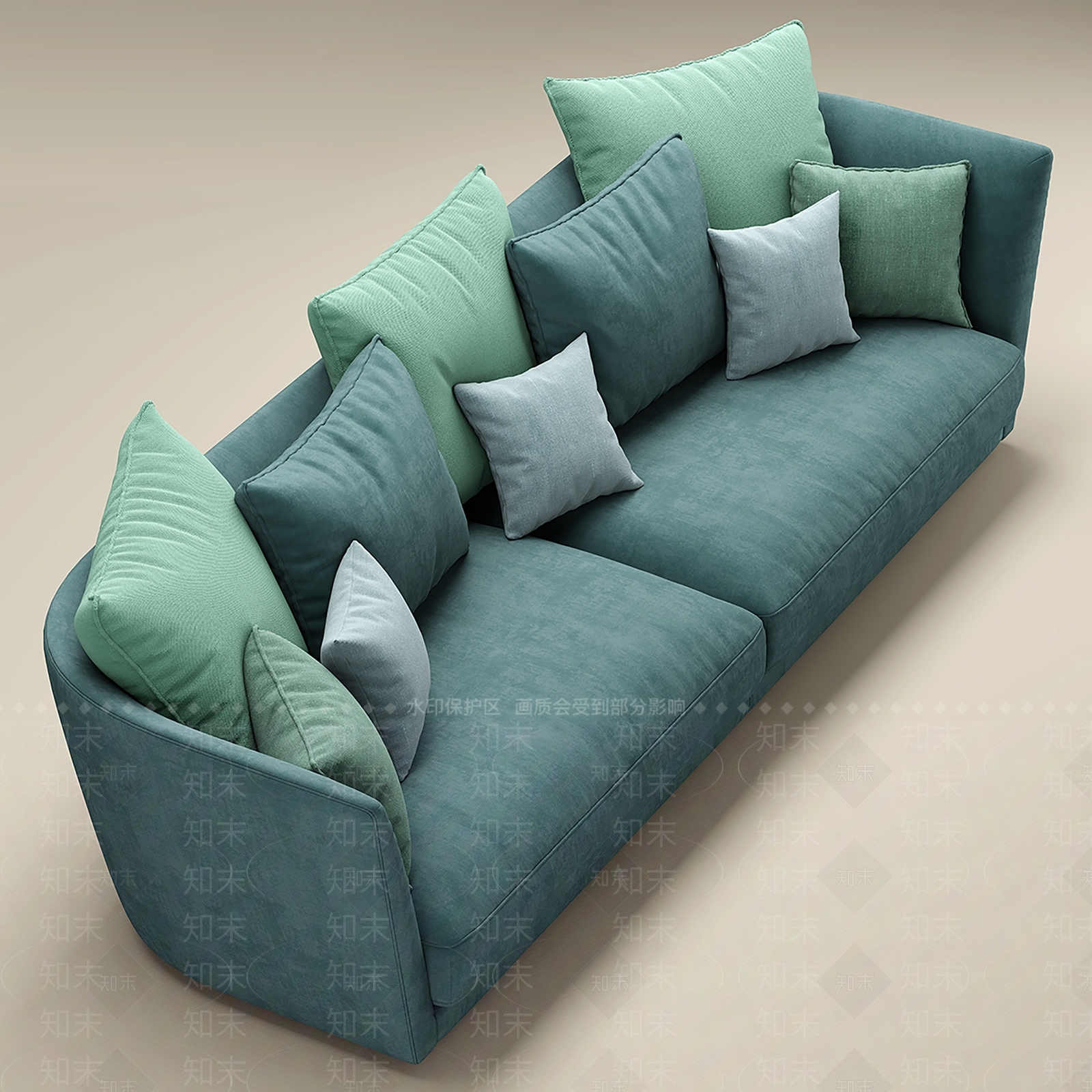 现代极简单人沙发3D模型下载【ID:1197563023】