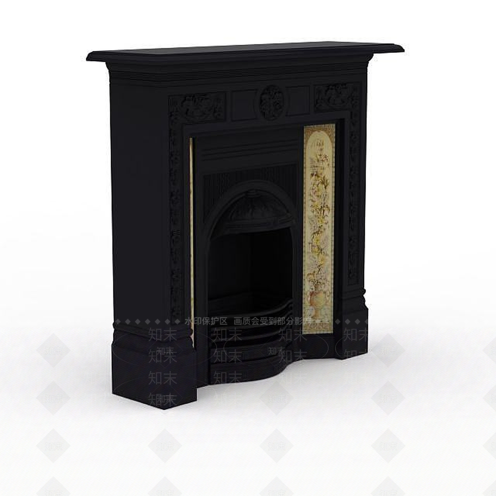 美式壁炉3D模型下载【ID:1197564091】