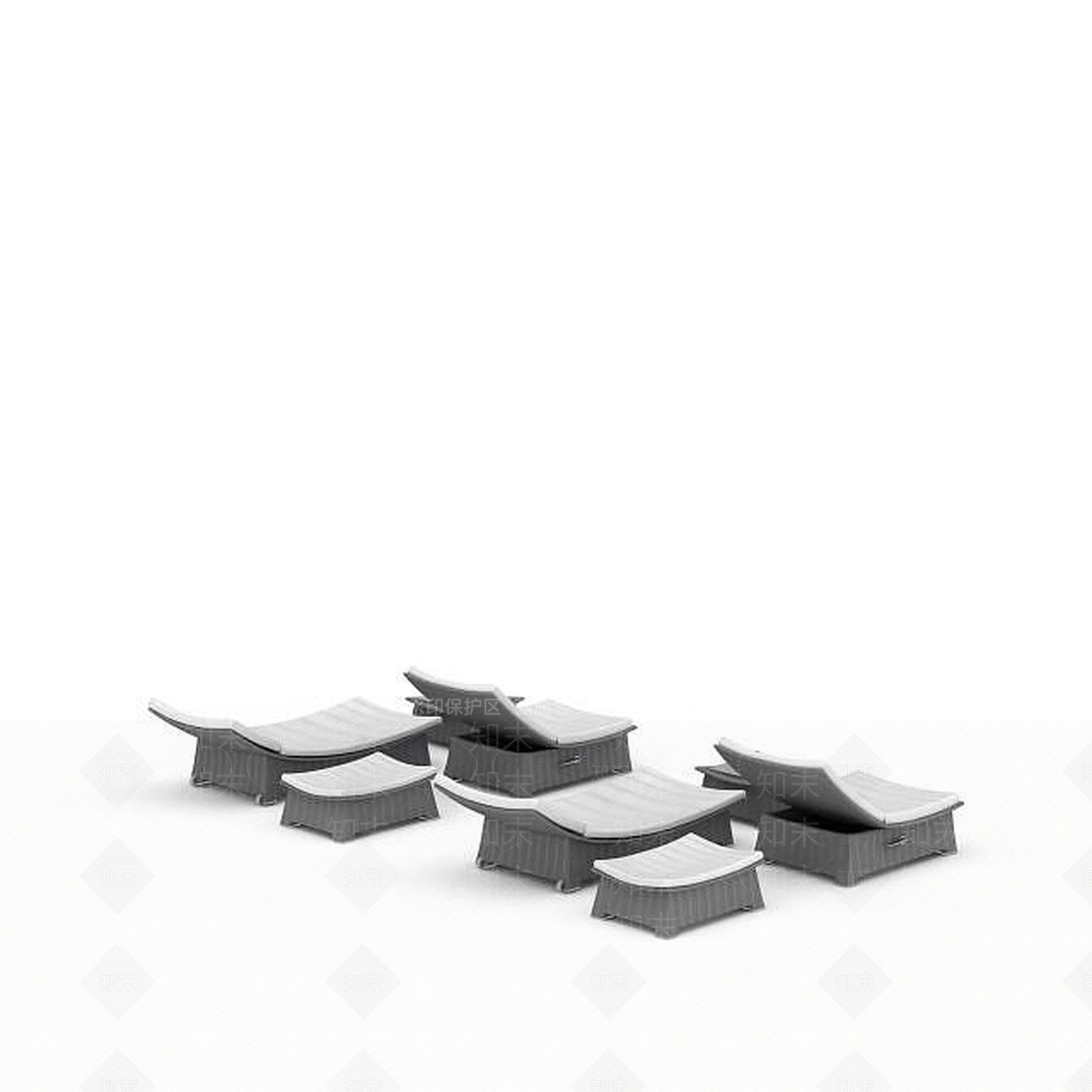 现代休闲躺椅3D模型下载【ID:1197565994】