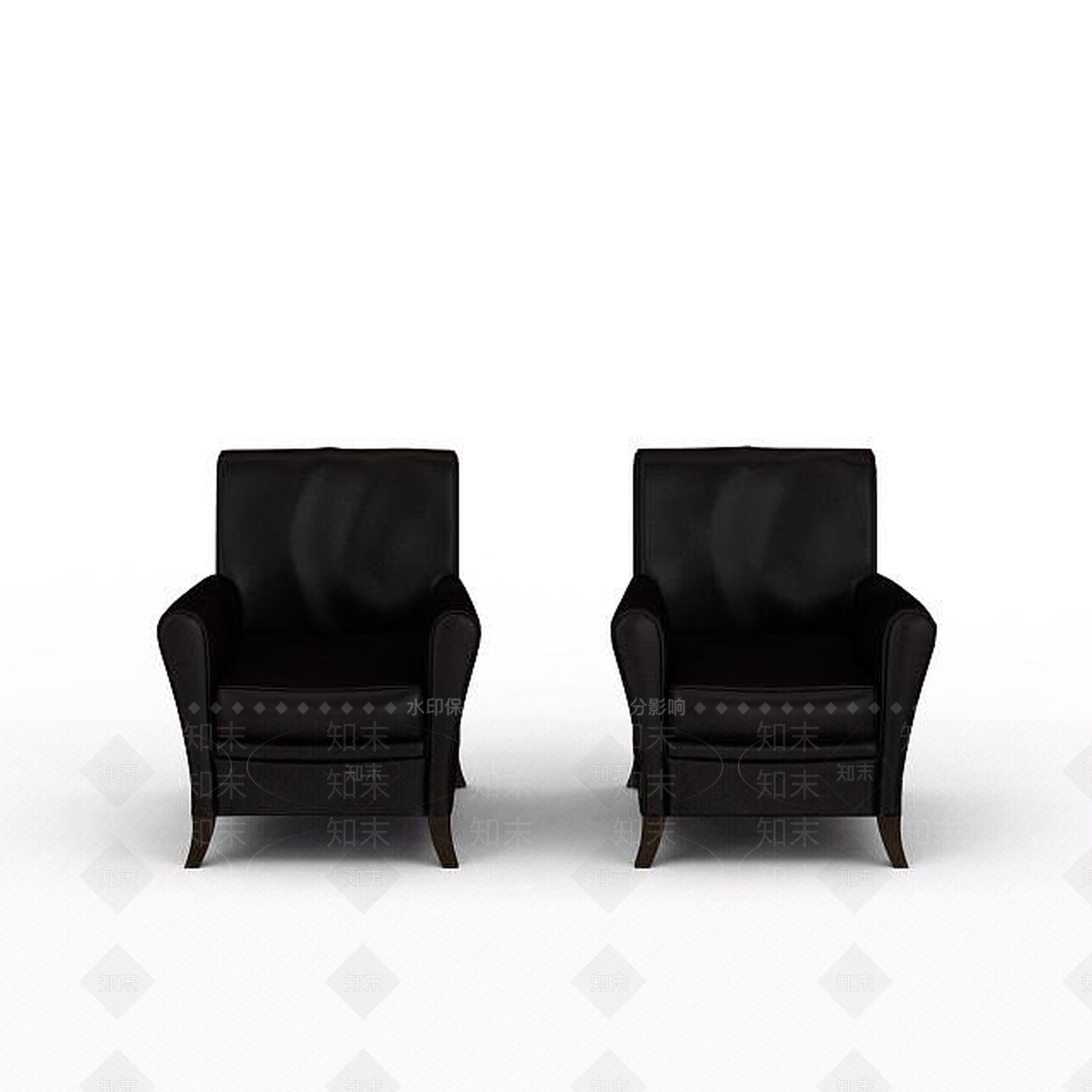 现代黑色沙发椅子3D模型下载【ID:1197566032】
