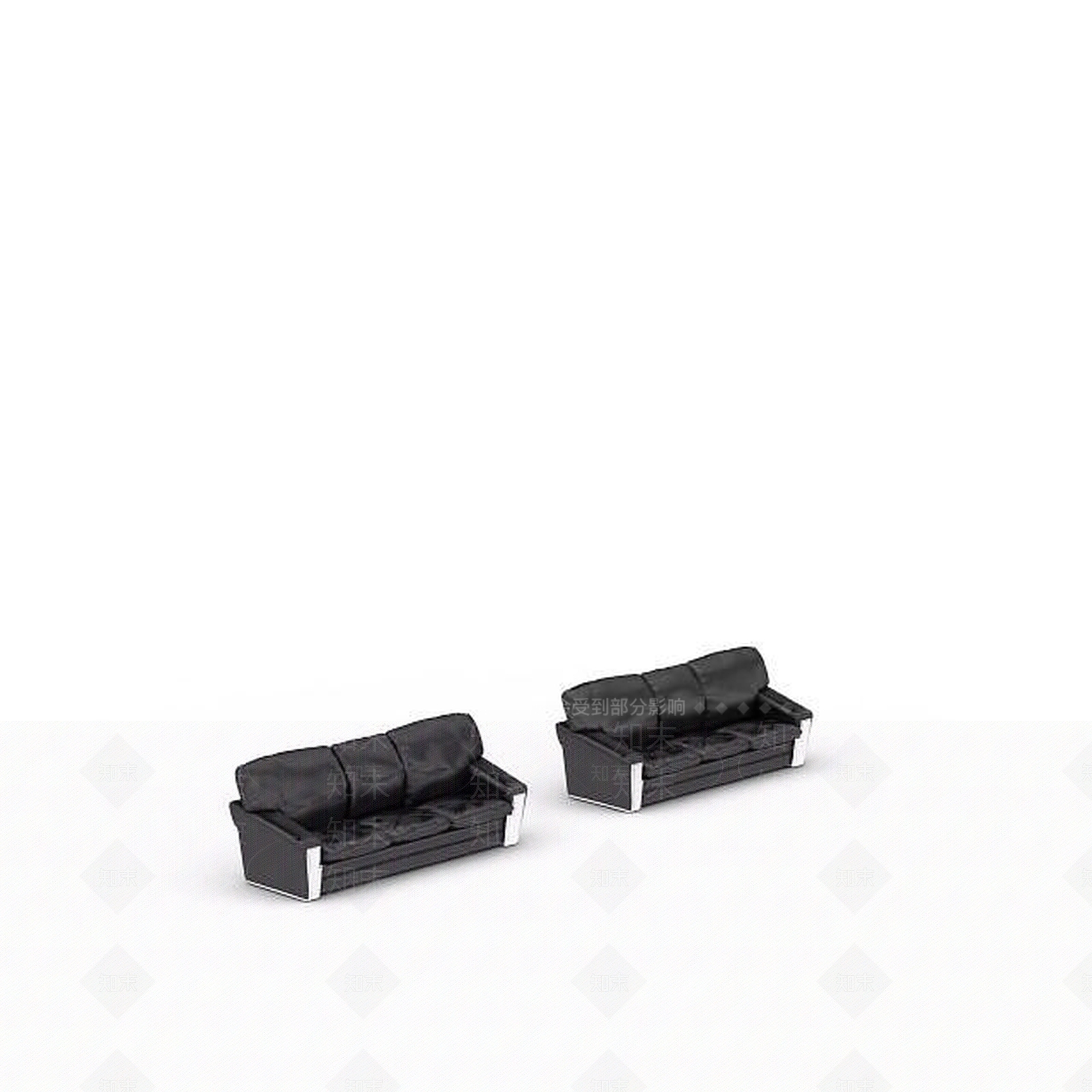 现代客厅真皮沙发3D模型下载【ID:1197568213】