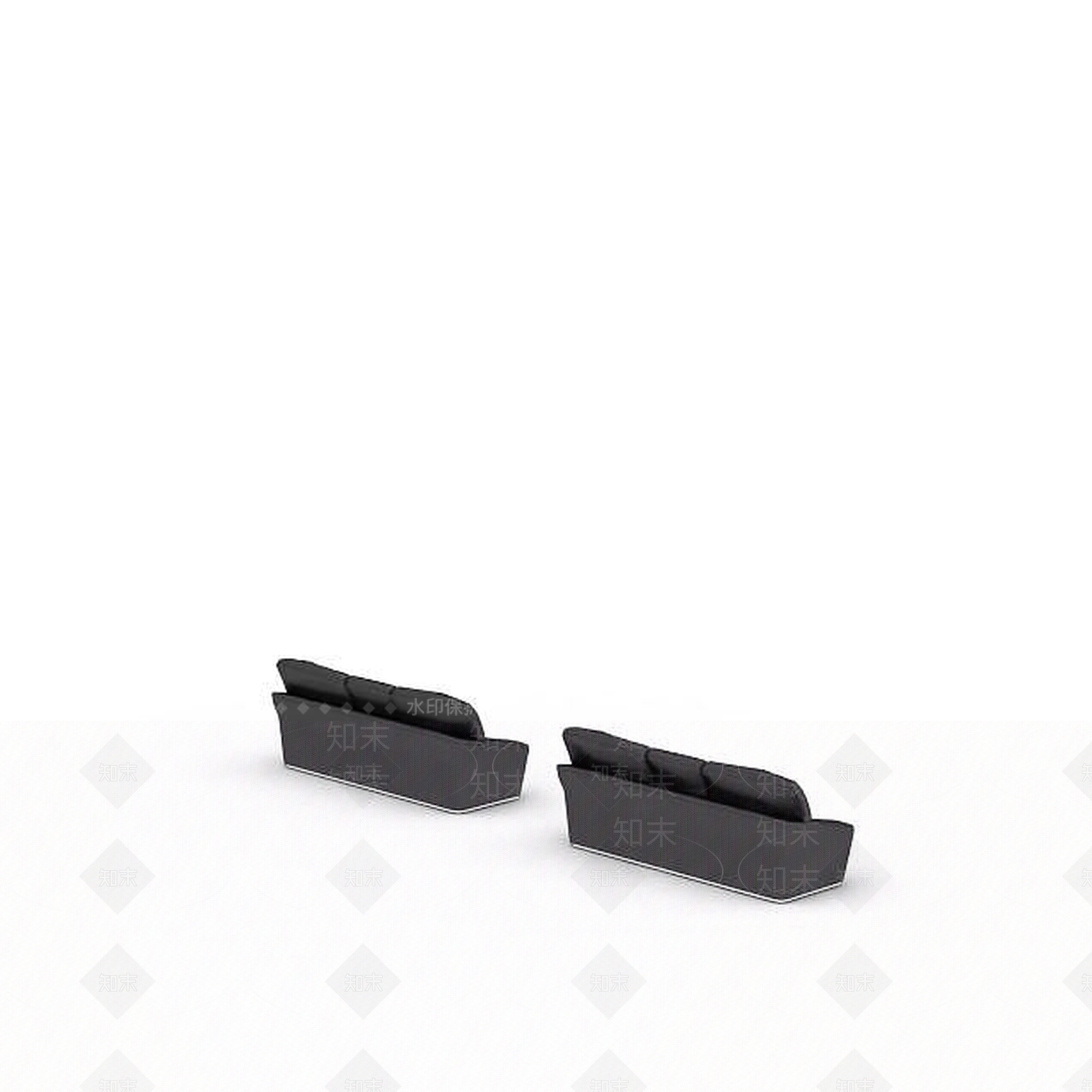 现代客厅真皮沙发3D模型下载【ID:1197568213】