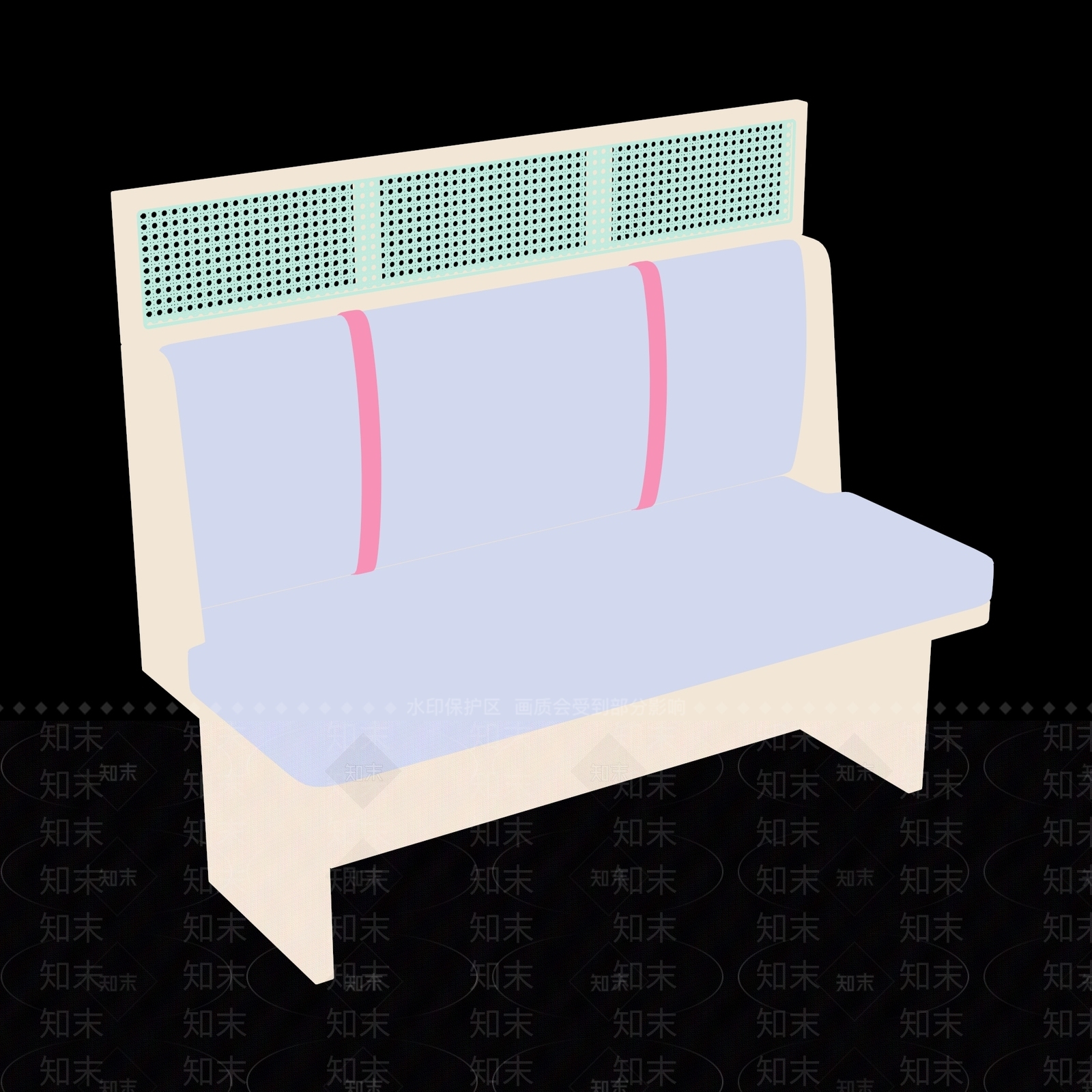 现代极简卡座沙发3D模型下载【ID:1197569119】