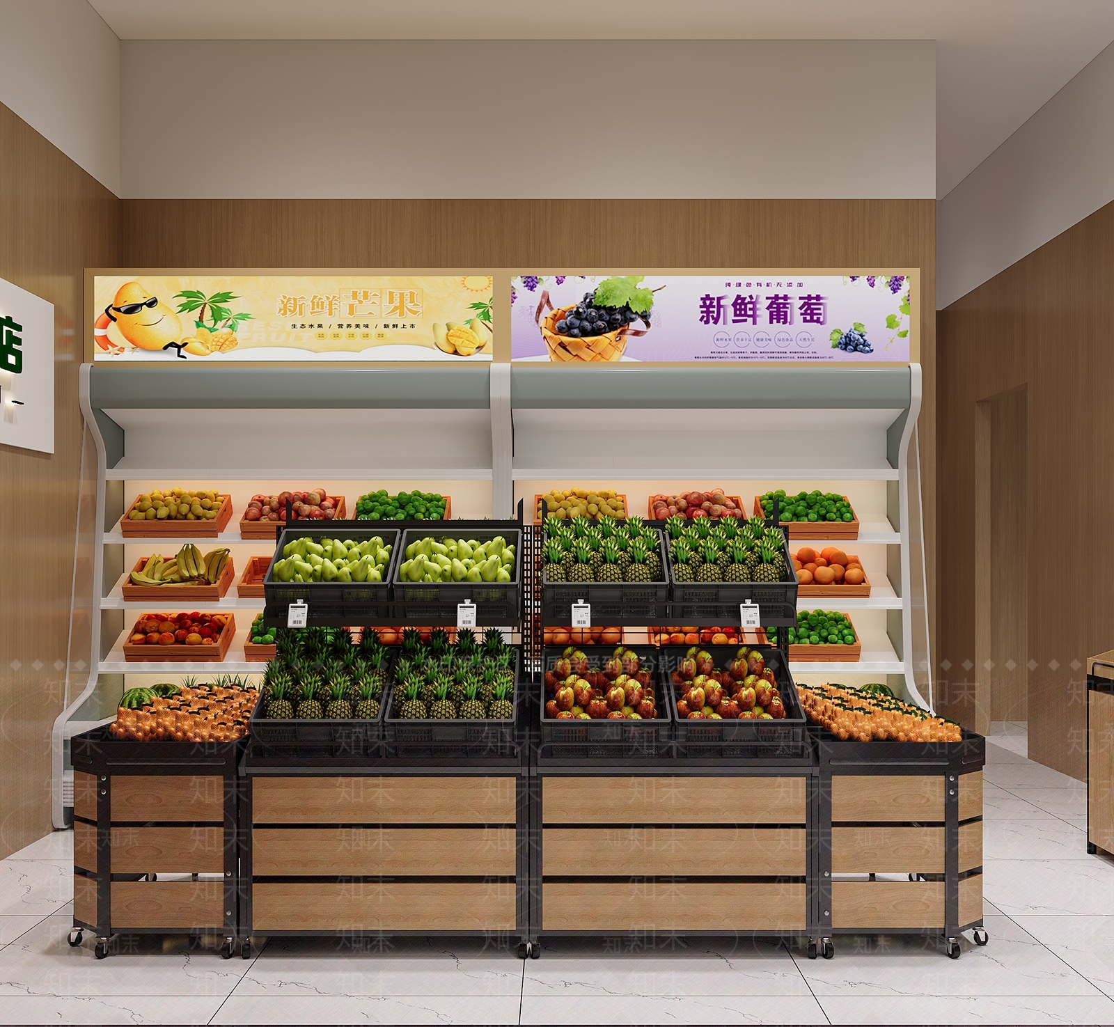 现代水果店3D模型下载【ID:1197569972】
