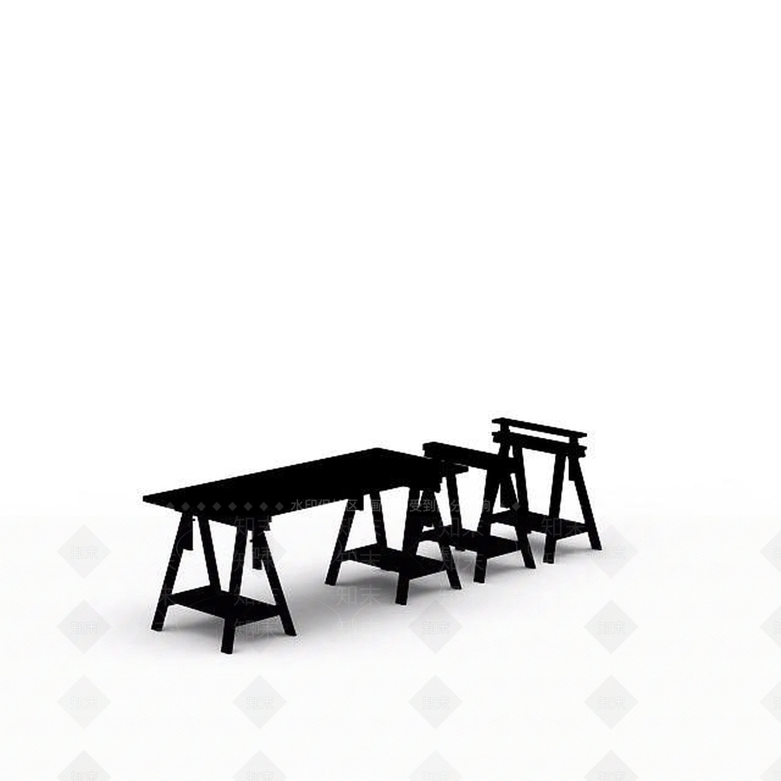 现代实木桌子3D模型下载【ID:1197777315】