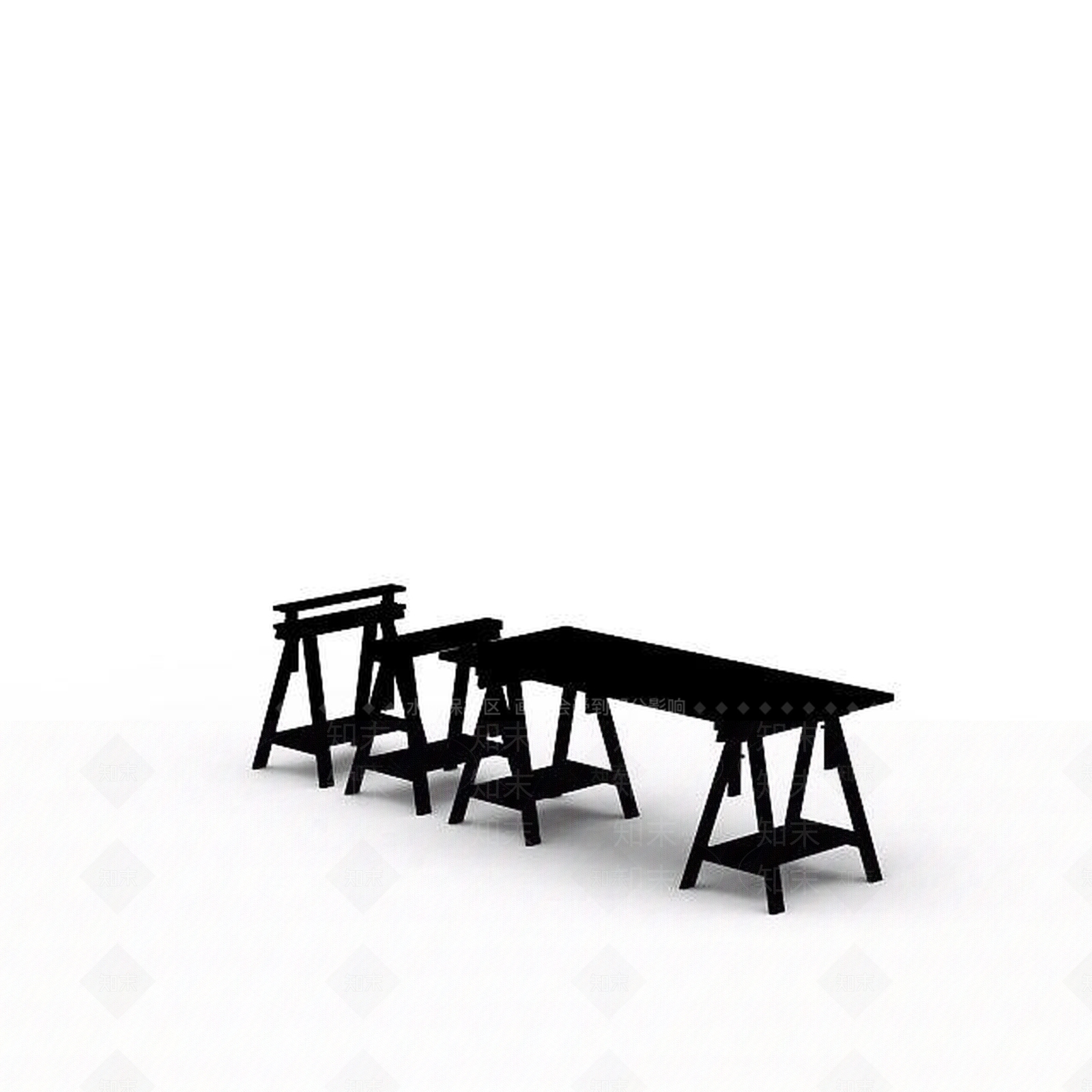 现代实木桌子3D模型下载【ID:1197777315】