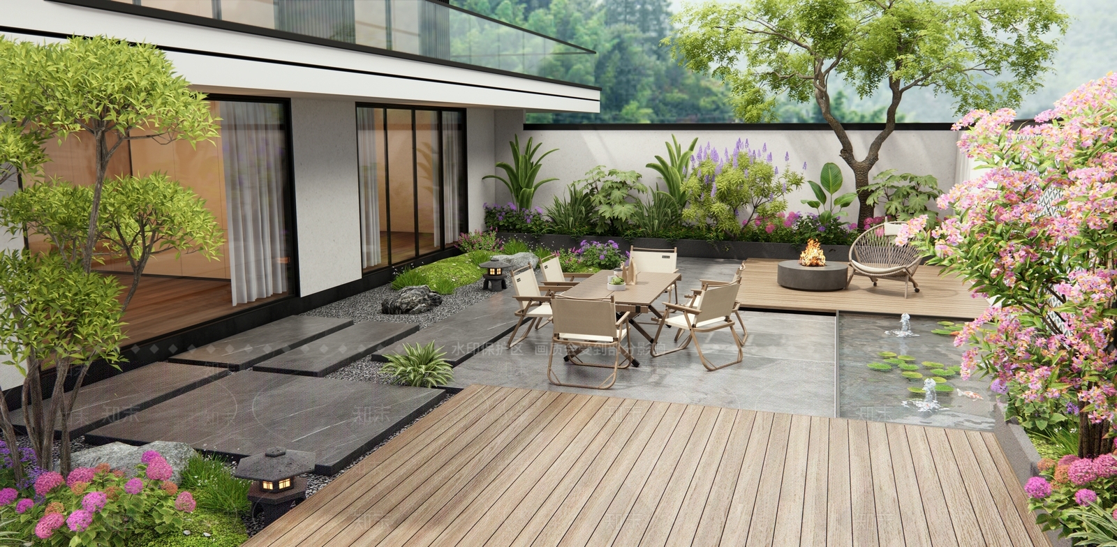 现代庭院3D模型下载【ID:1197572915】