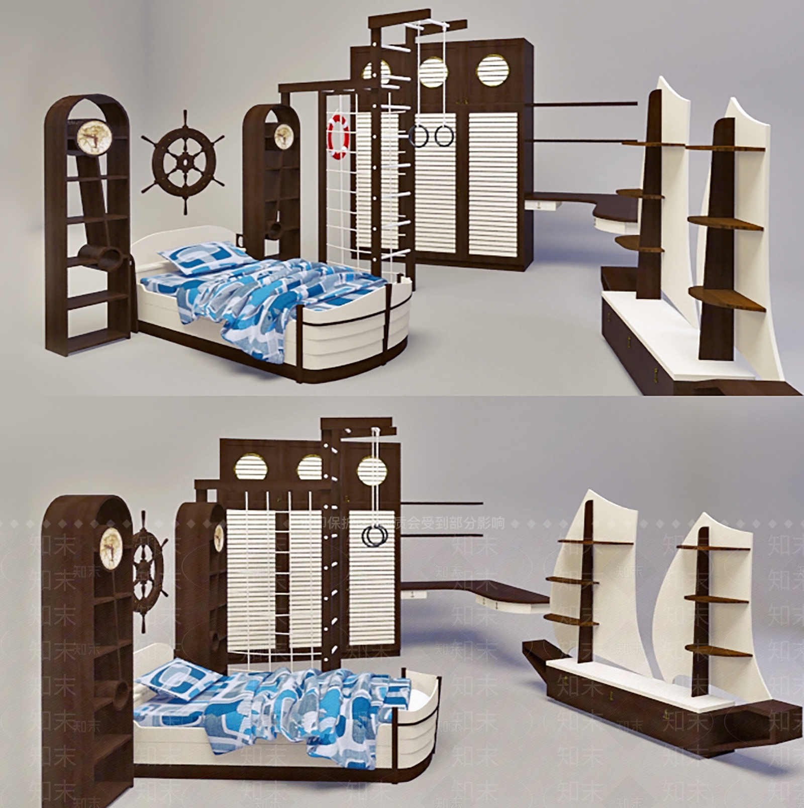 新中式中式摆件组合3D模型下载【ID:1197573422】