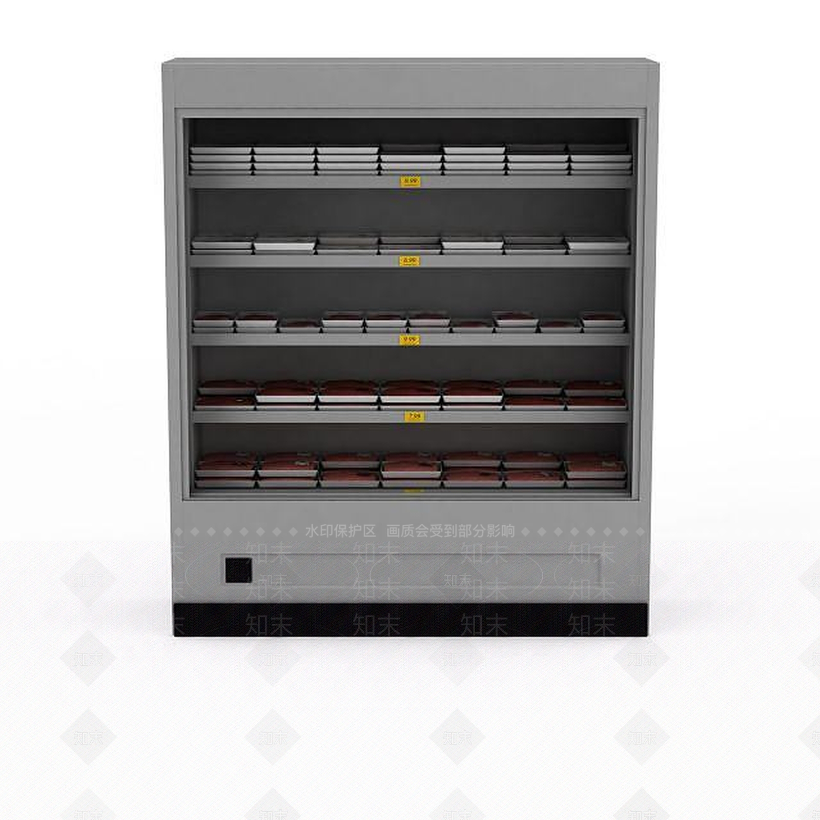 现代超市冷藏架3D模型下载【ID:1197573434】