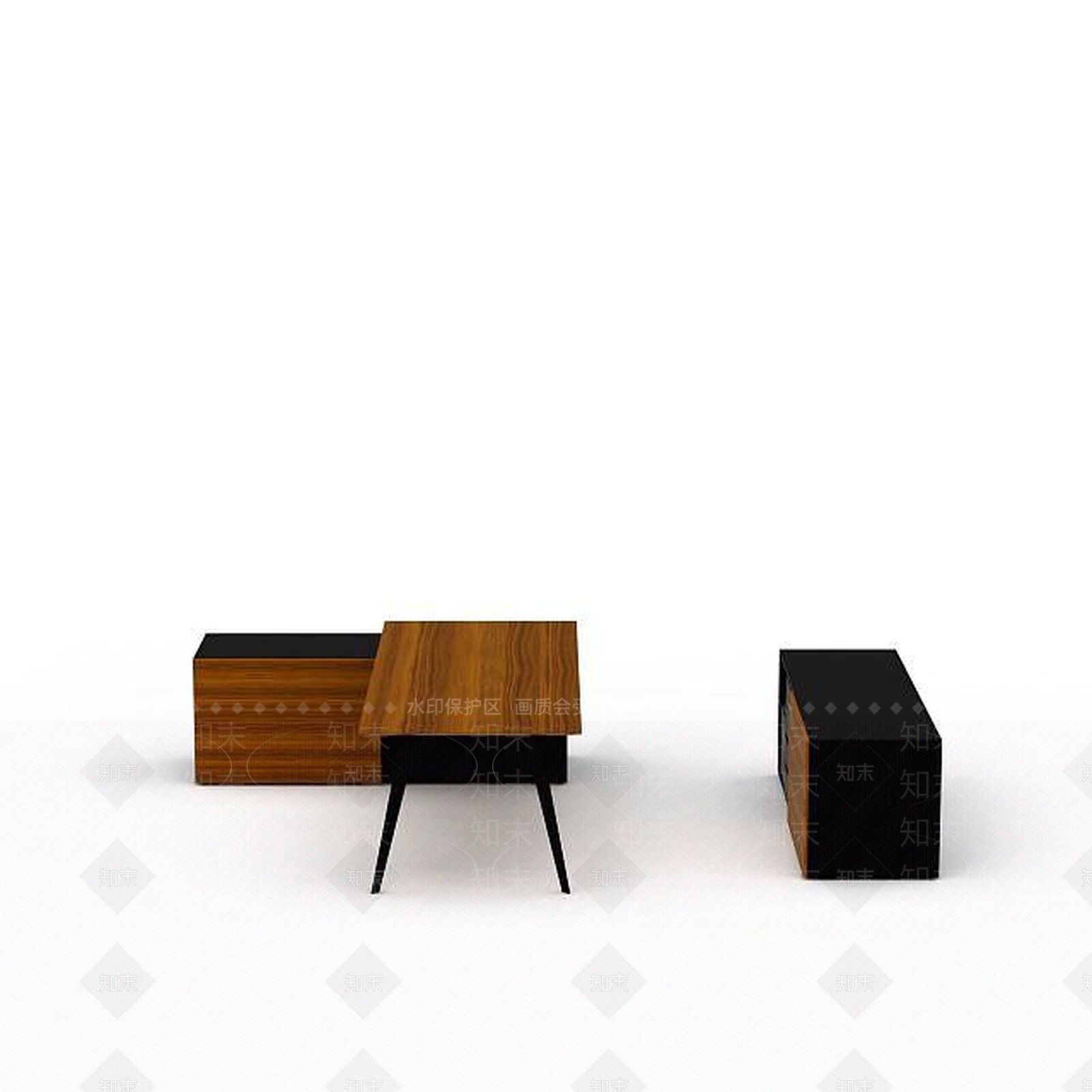 现代实木家具组合3D模型下载【ID:1197577578】