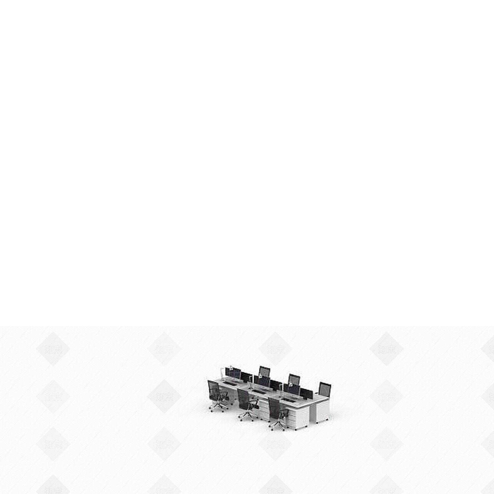 现代办公室桌椅组合3D模型下载【ID:1197578182】
