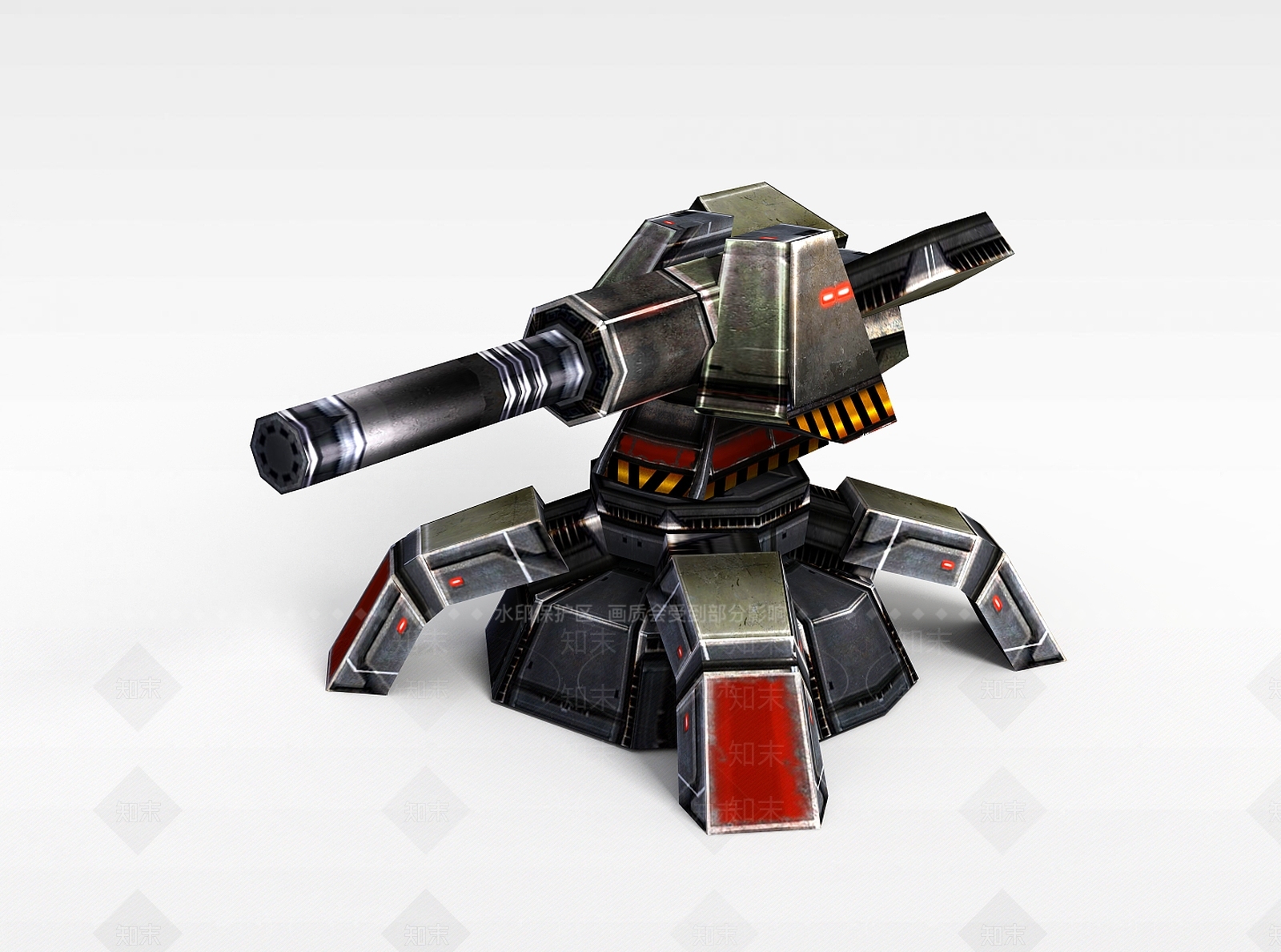 现代游戏炮塔3D模型下载【ID:1197578262】