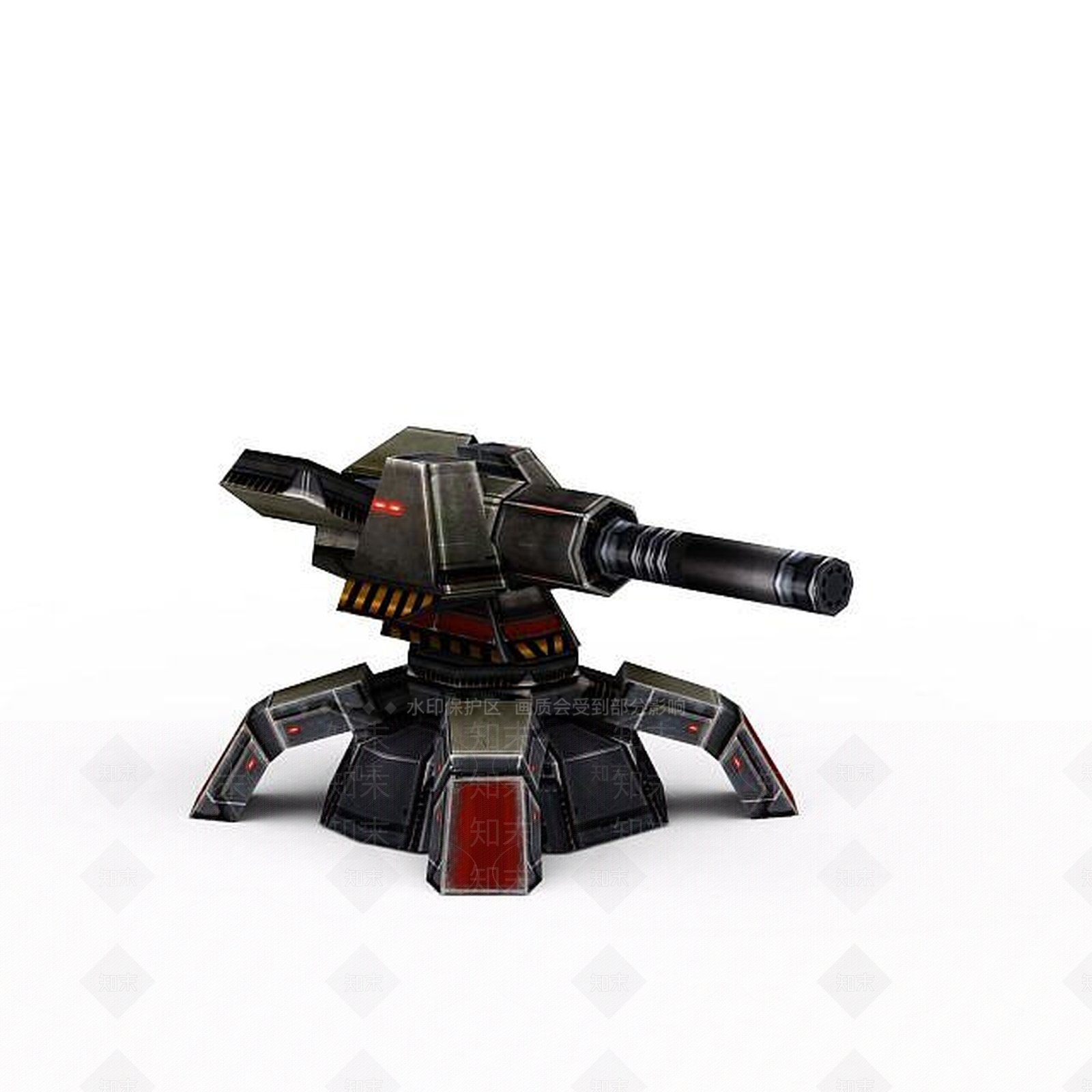 现代游戏炮塔3D模型下载【ID:1197578262】