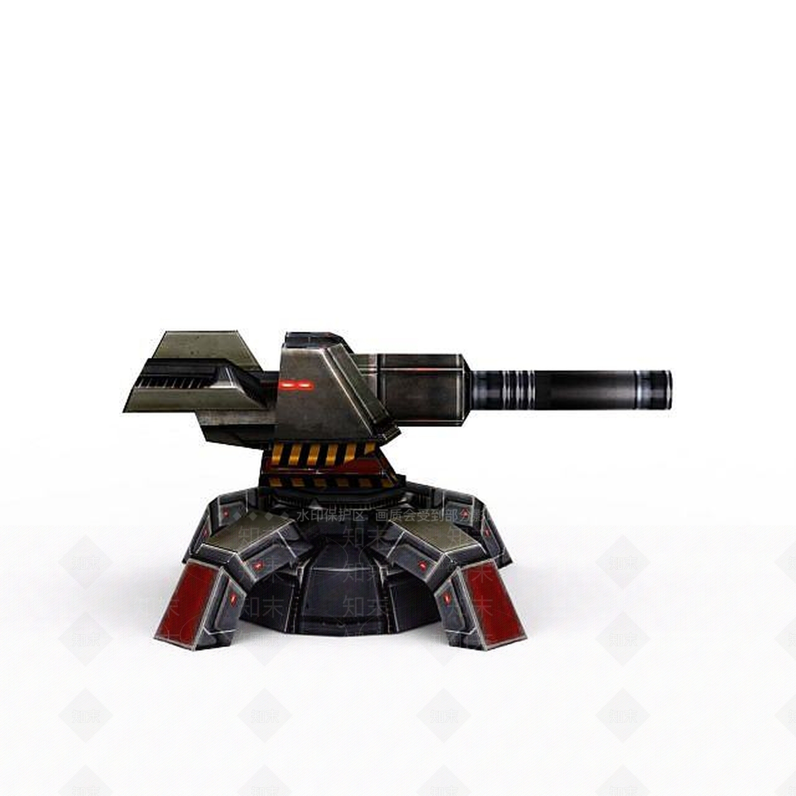 现代游戏炮塔3D模型下载【ID:1197578262】