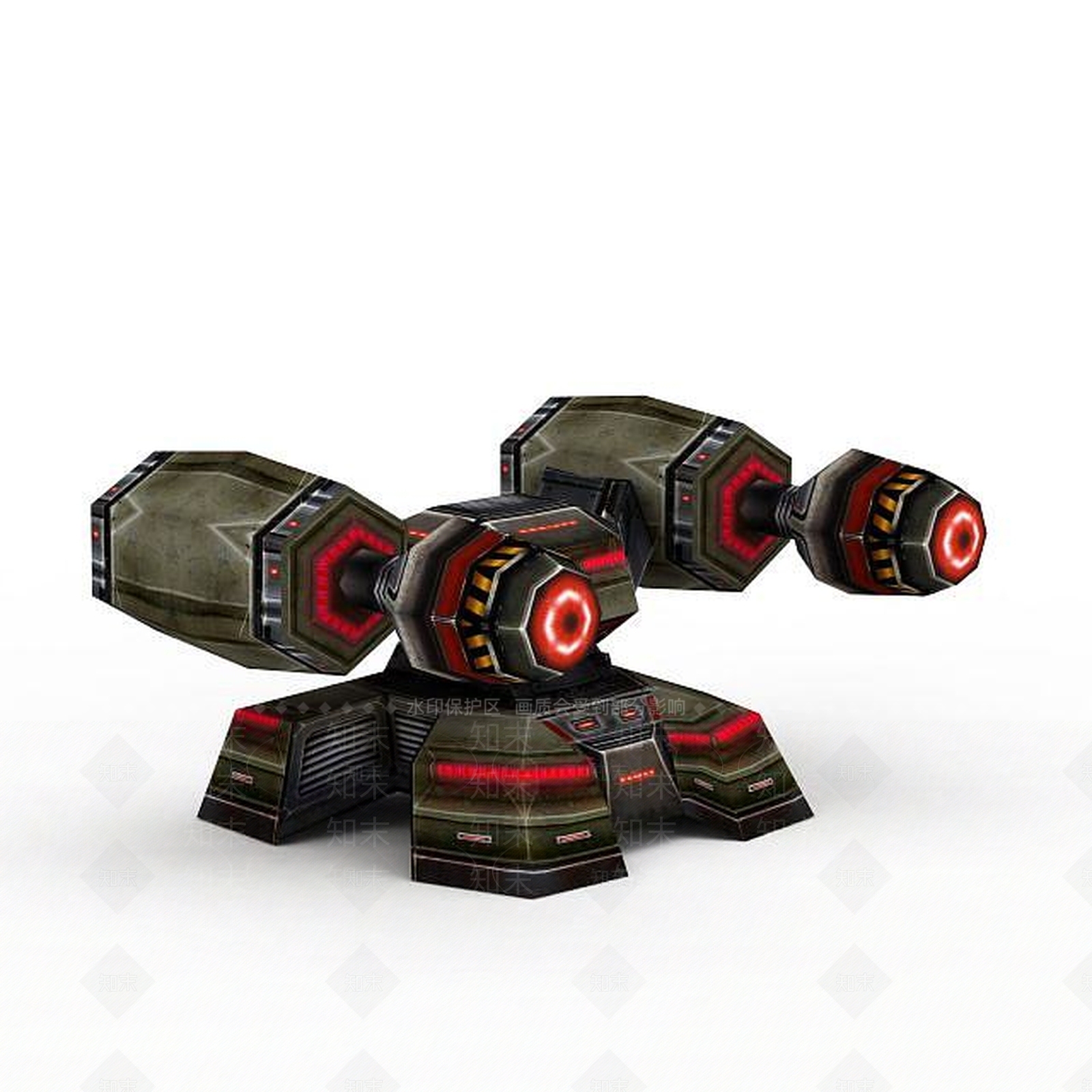现代游戏道具装备炮塔3D模型下载【ID:1197578369】
