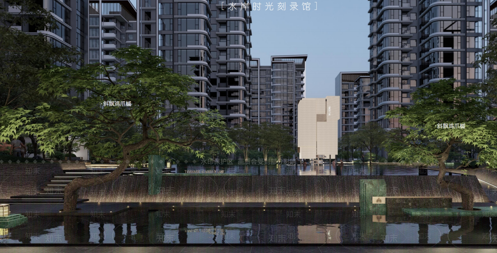 轻奢小区景观SU模型下载【ID:1197579535】