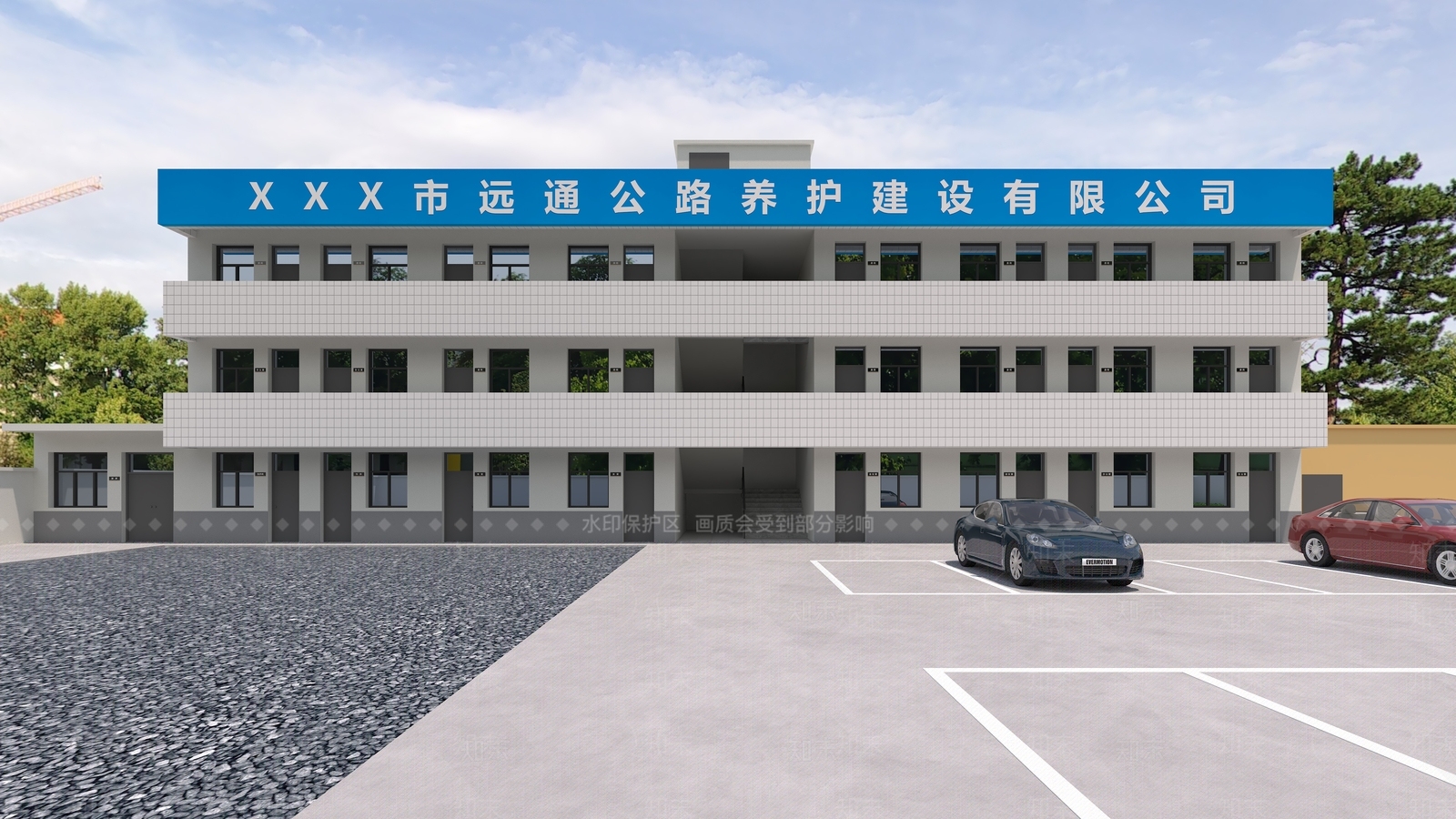 现代社区服务中心3D模型下载【ID:1197580127】