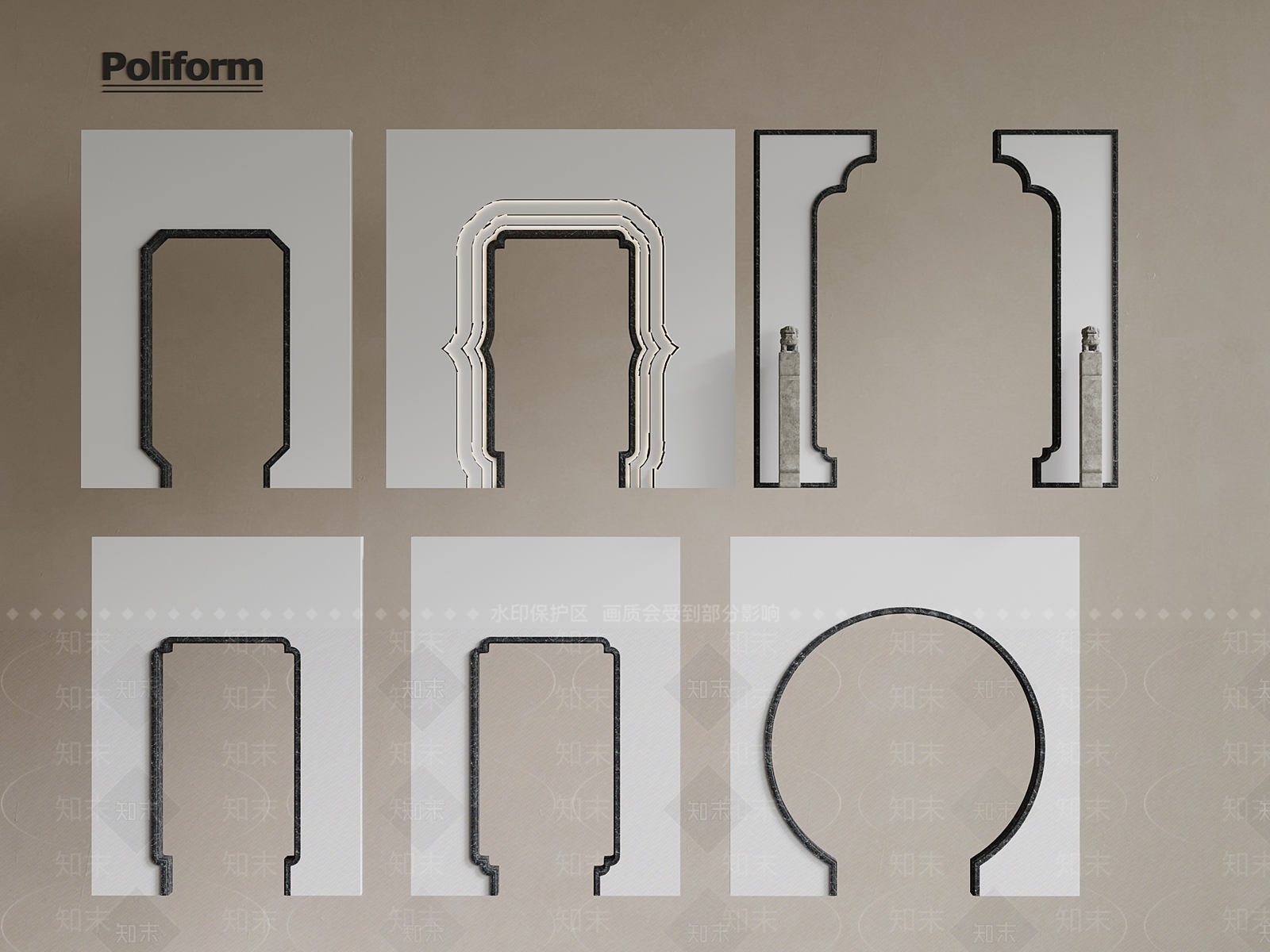 新中式门套SU模型下载【ID:1197581348】