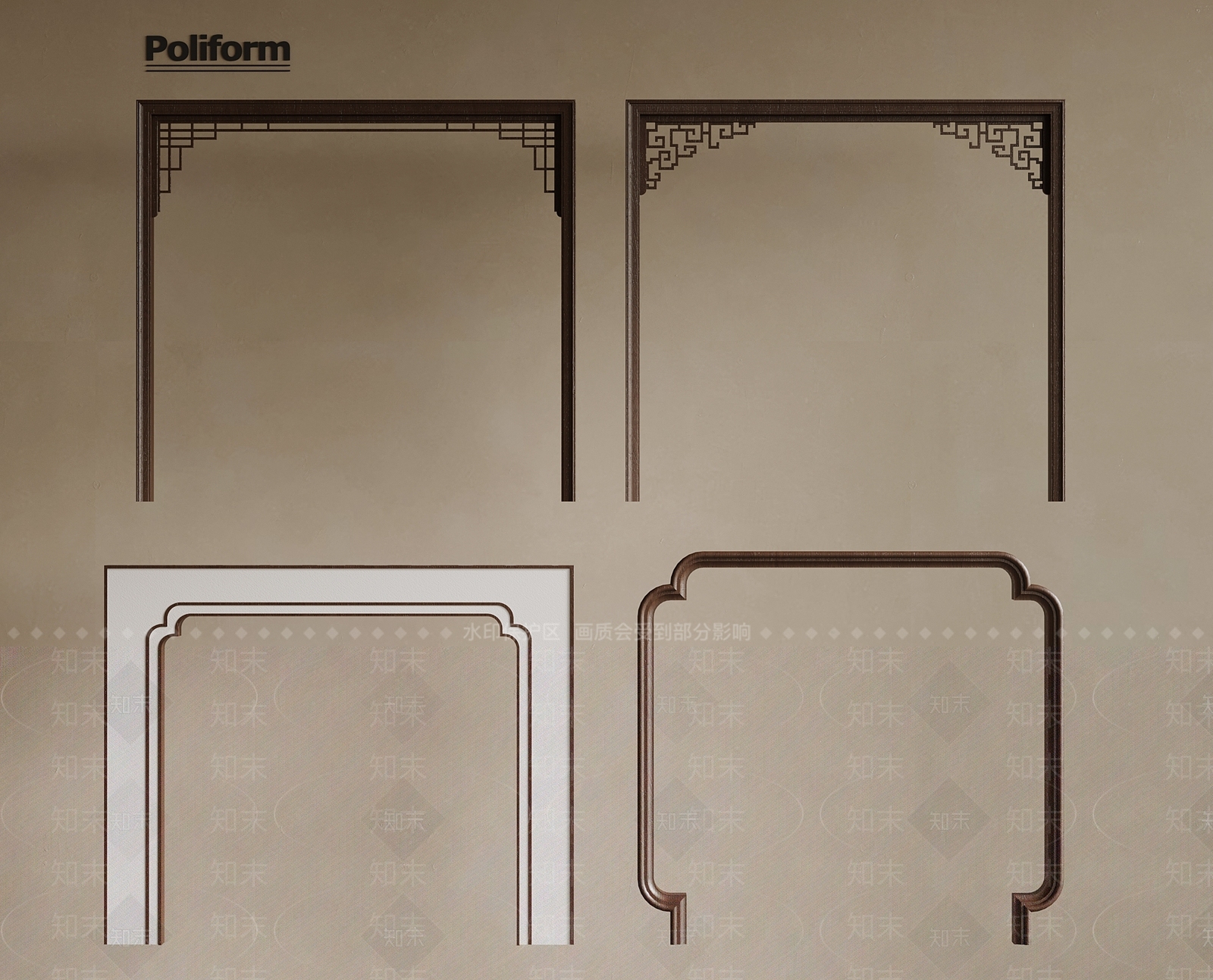 新中式门套SU模型下载【ID:1197581724】