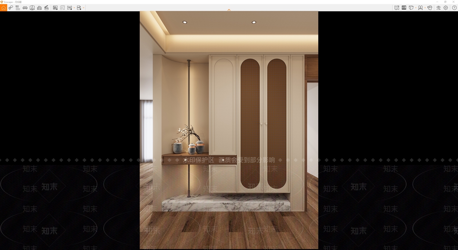 法式中古玄关SU模型下载【ID:1197581892】