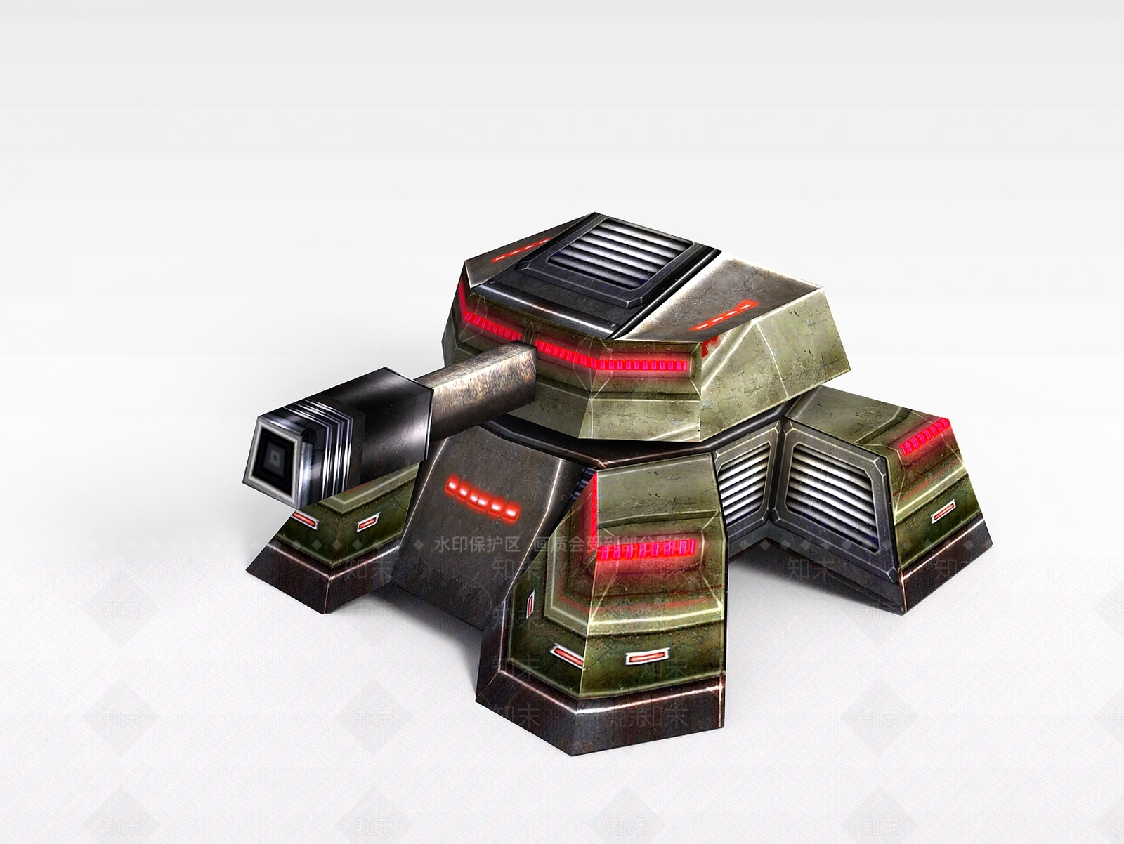 现代游戏道具装备炮塔3D模型下载【ID:1197582710】