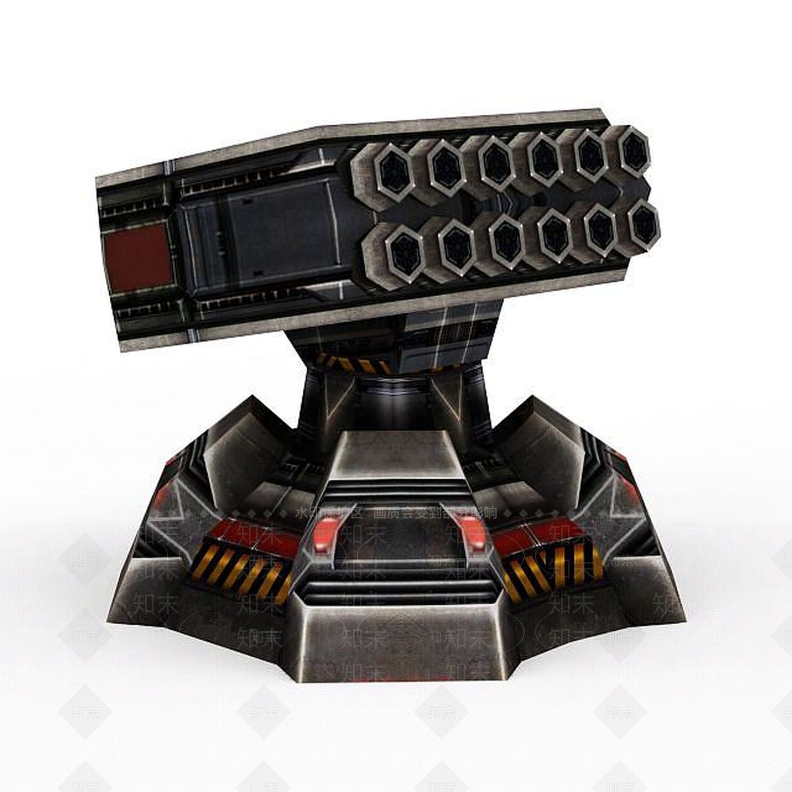 现代游戏道具装备炮塔3D模型下载【ID:1197582798】