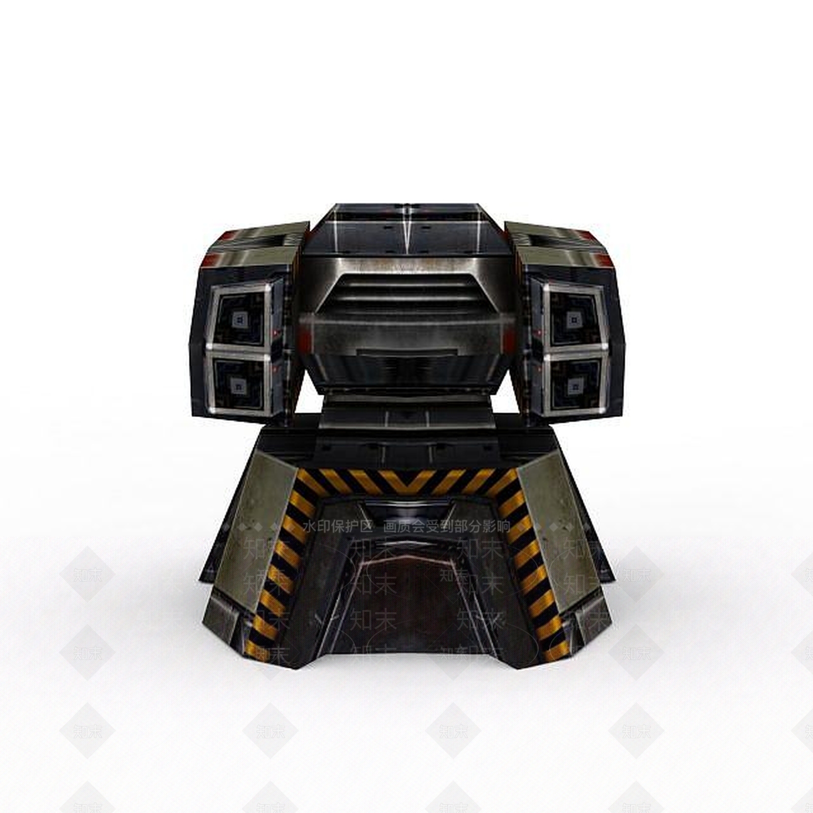 现代游戏道具装备炮塔3D模型下载【ID:1197582801】