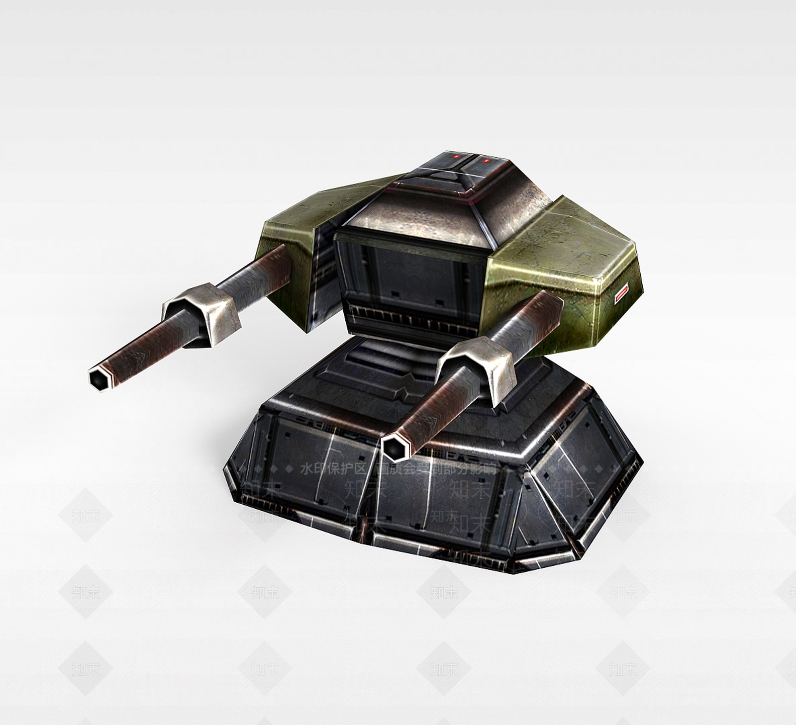 现代游戏道具装备炮塔3D模型下载【ID:1197582946】