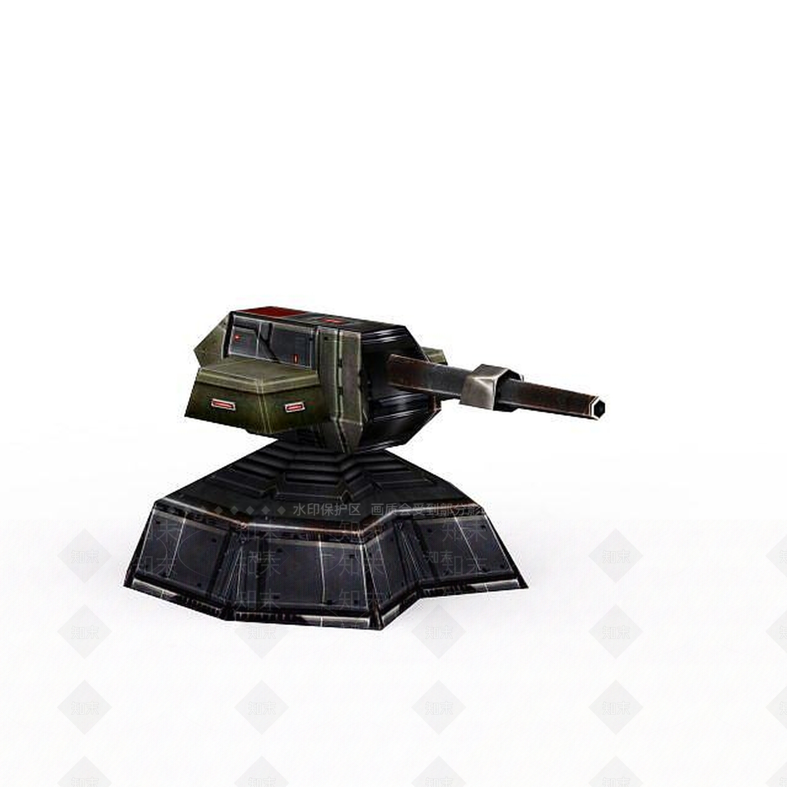 现代游戏道具装备炮塔3D模型下载【ID:1197583019】