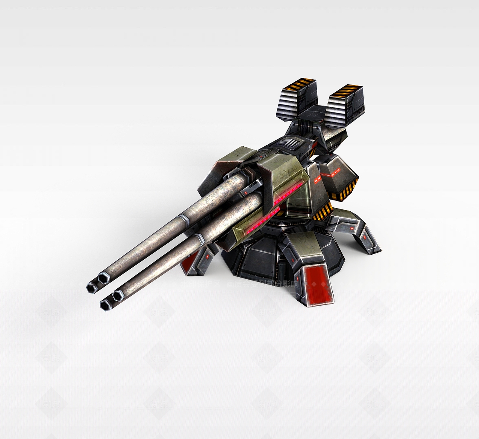 现代游戏道具装备炮塔3D模型下载【ID:1197583194】