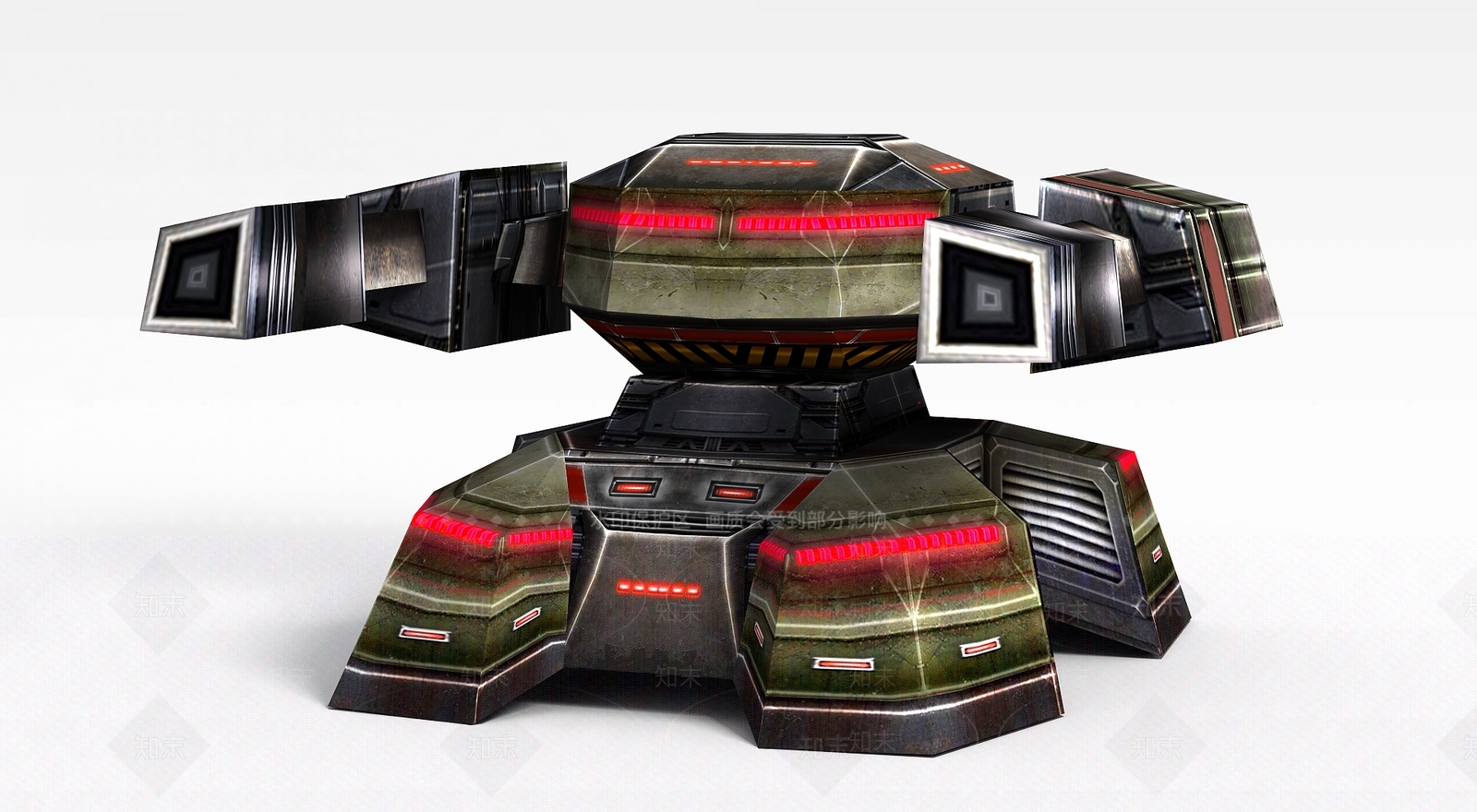 现代游戏道具装备炮塔3D模型下载【ID:1197583272】