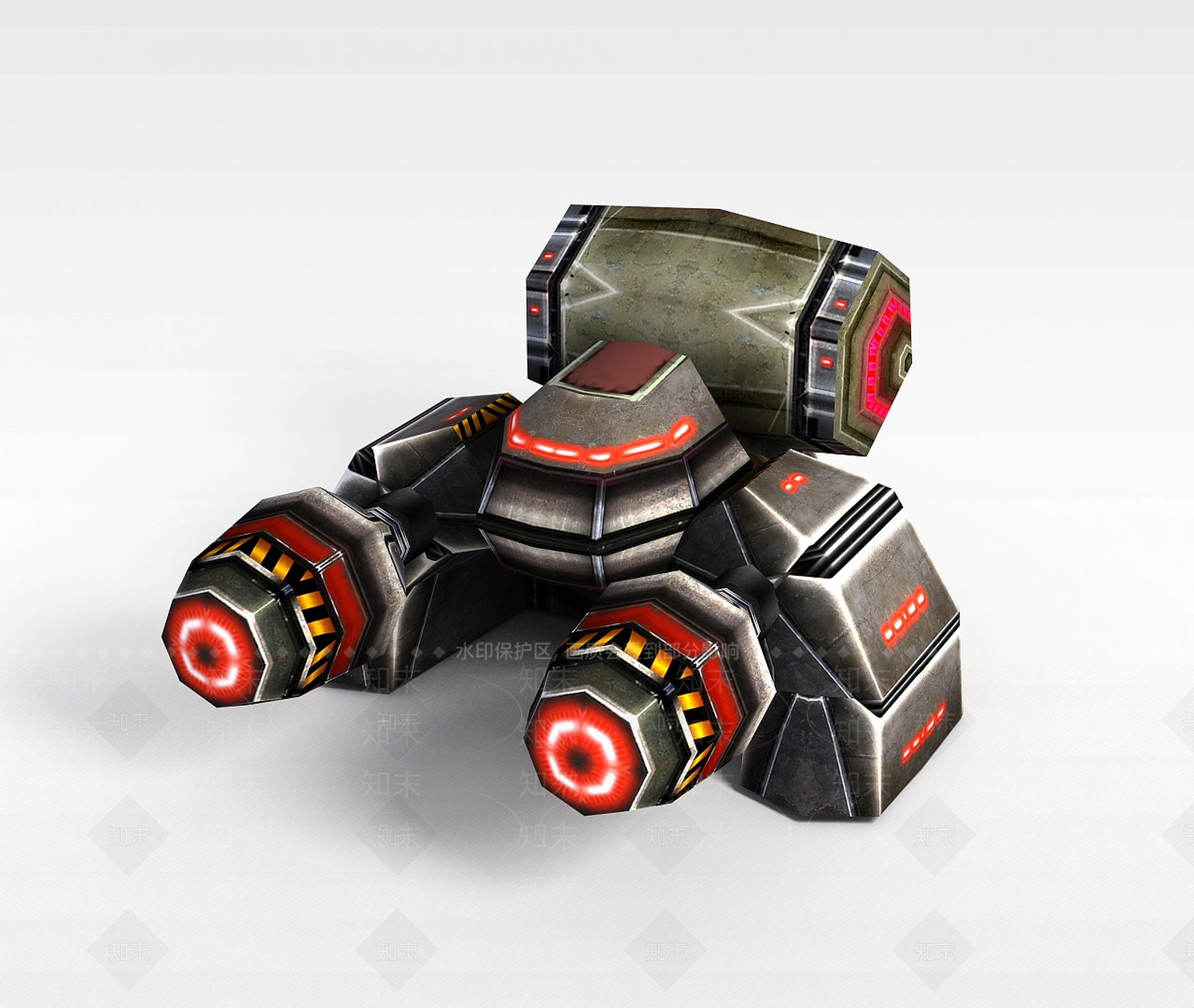 现代游戏道具装备炮塔3D模型下载【ID:1197583303】