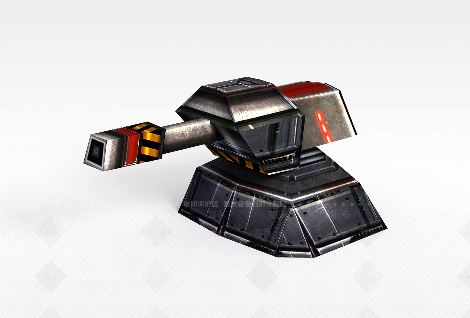 现代游戏道具装备炮塔3D模型下载【ID:1197583309】