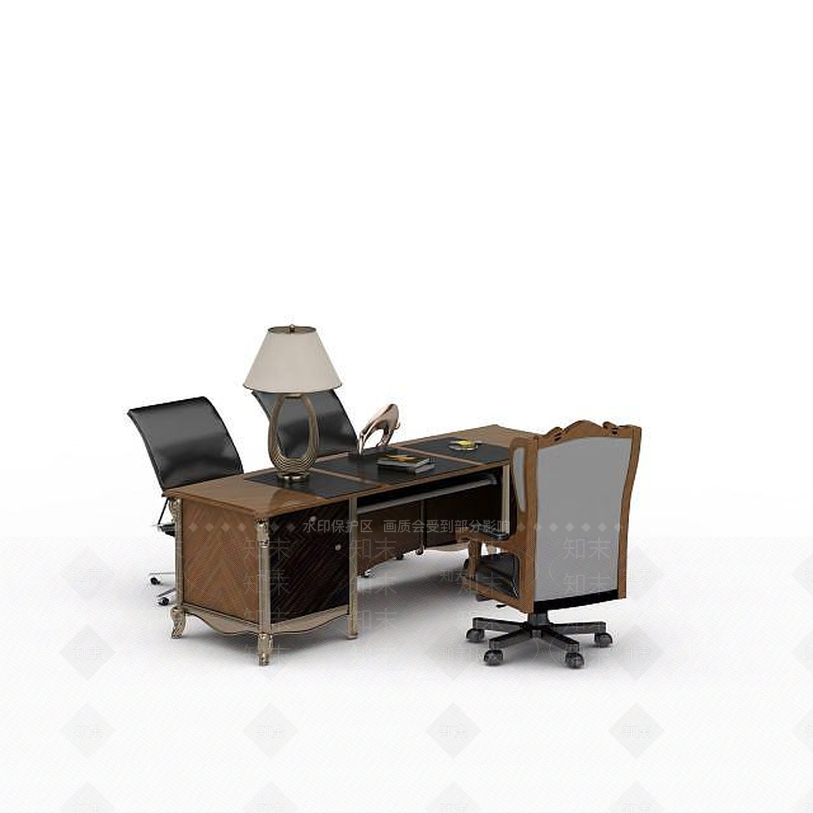 现代办公室桌椅组合3D模型下载【ID:1197583818】