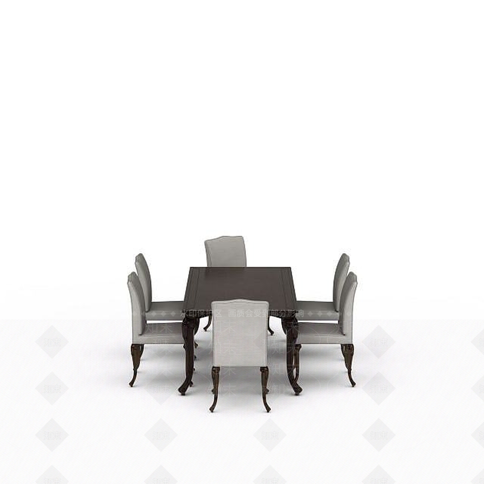 现代室内桌椅组合3D模型下载【ID:1197584074】