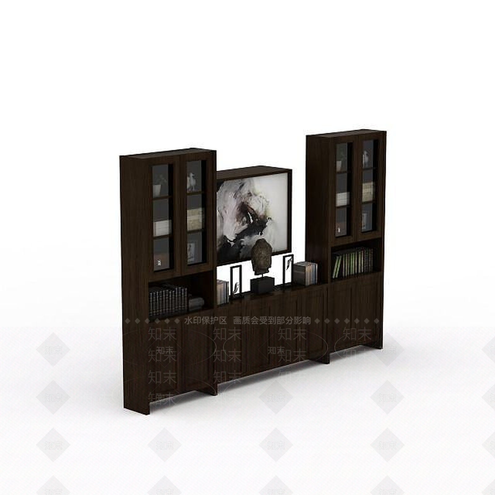 现代办公室书柜3D模型下载【ID:1197584128】