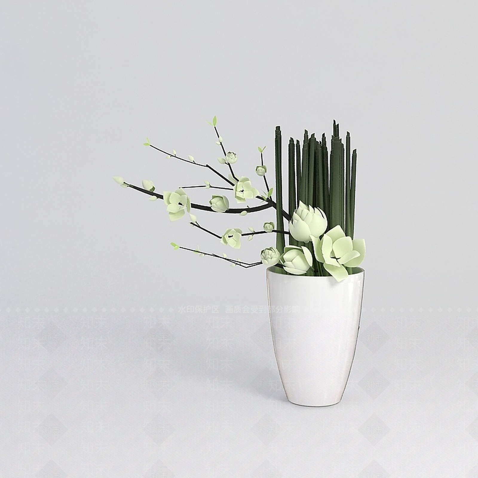 现代客厅陈设品3D模型下载【ID:1197584868】