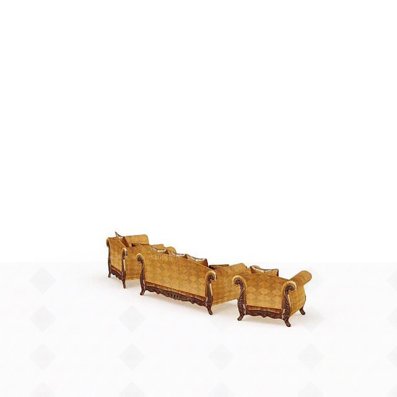 美式沙发3D模型下载【ID:1197586226】