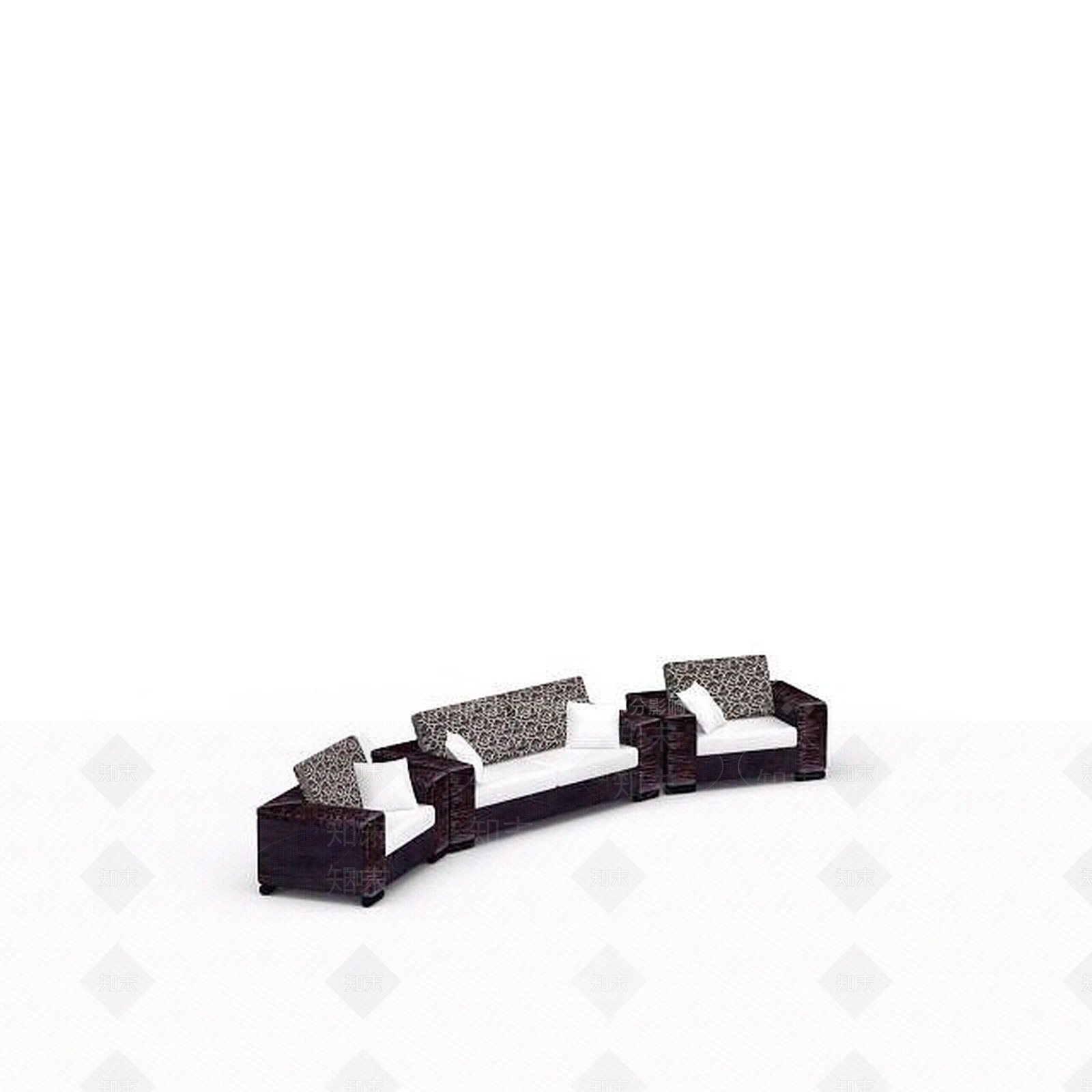 现代风格简易沙发3D模型下载【ID:1197586491】