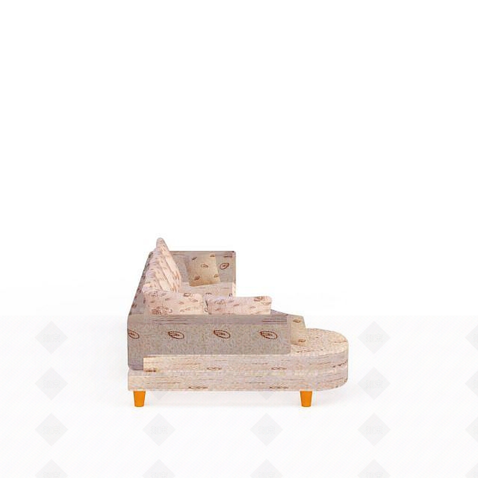 现代布艺沙发3D模型下载【ID:1197586590】