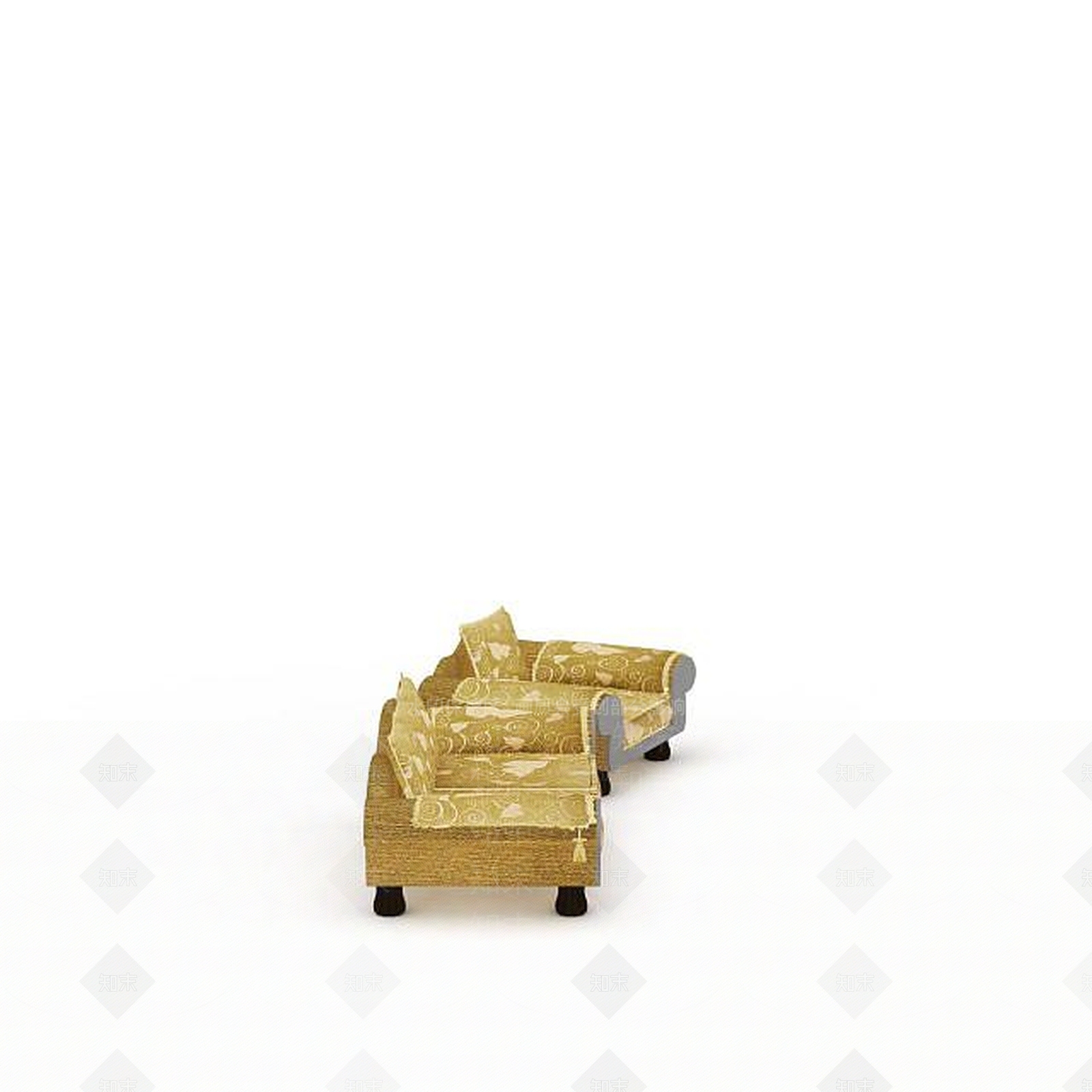 现代布艺沙发3D模型下载【ID:1197586507】