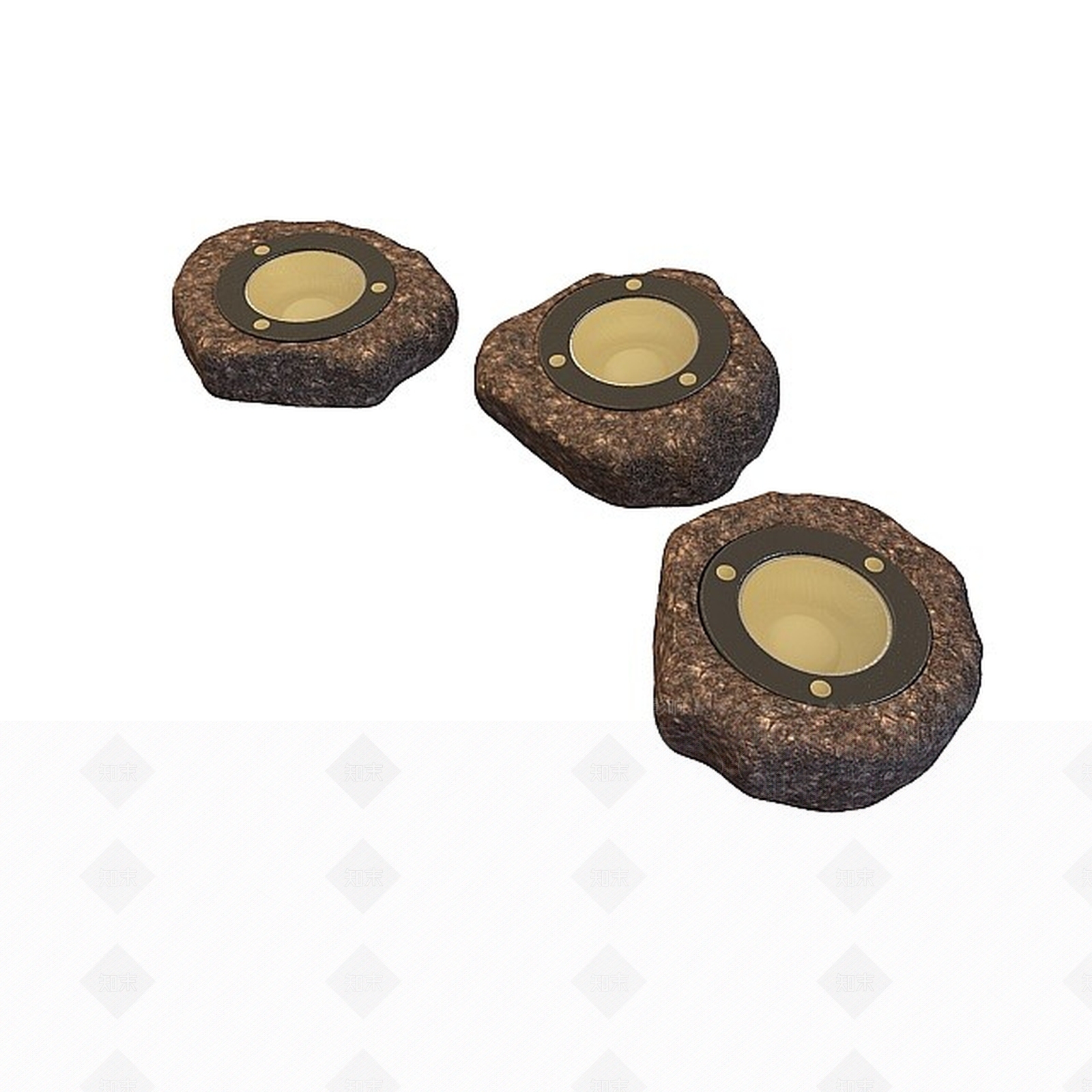 现代石头造型草坪灯3D模型下载【ID:1197587797】